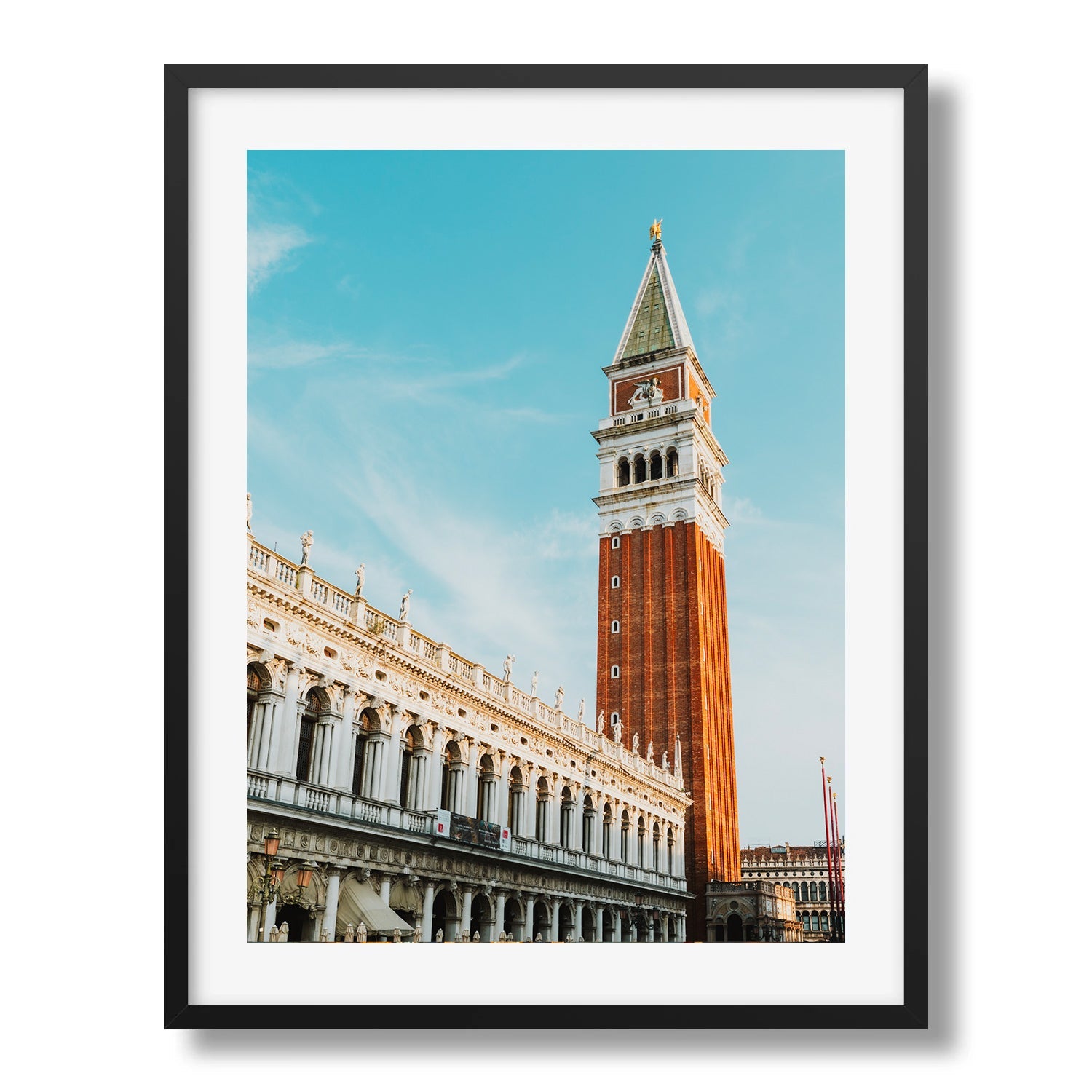 Golden Light on San Marco Campanile Framed Print - Architecture by Peter Yan Studio