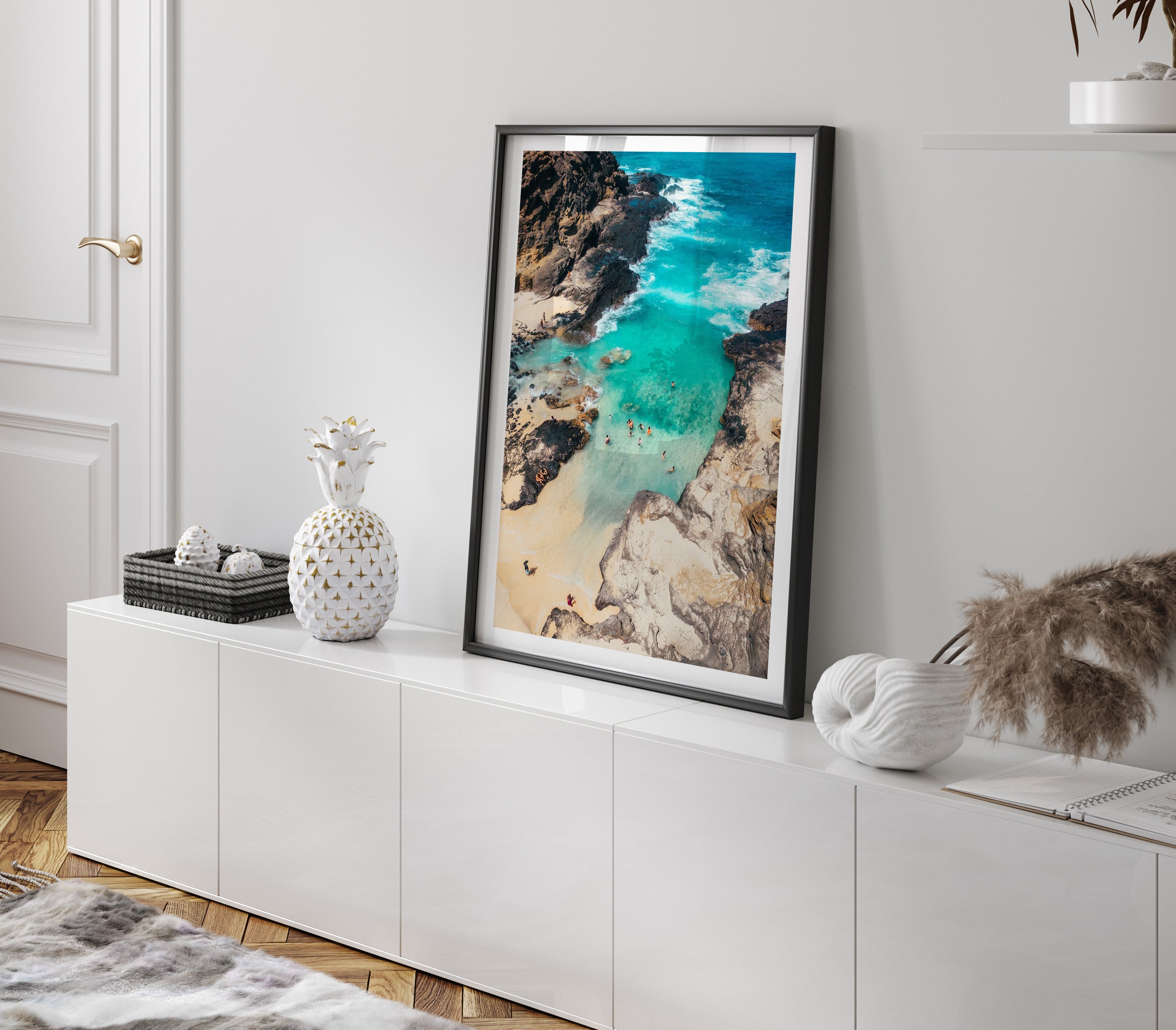 Halona Beach Cove Hawaii II - Peter Yan Studio Framed Photo Print Wall Art