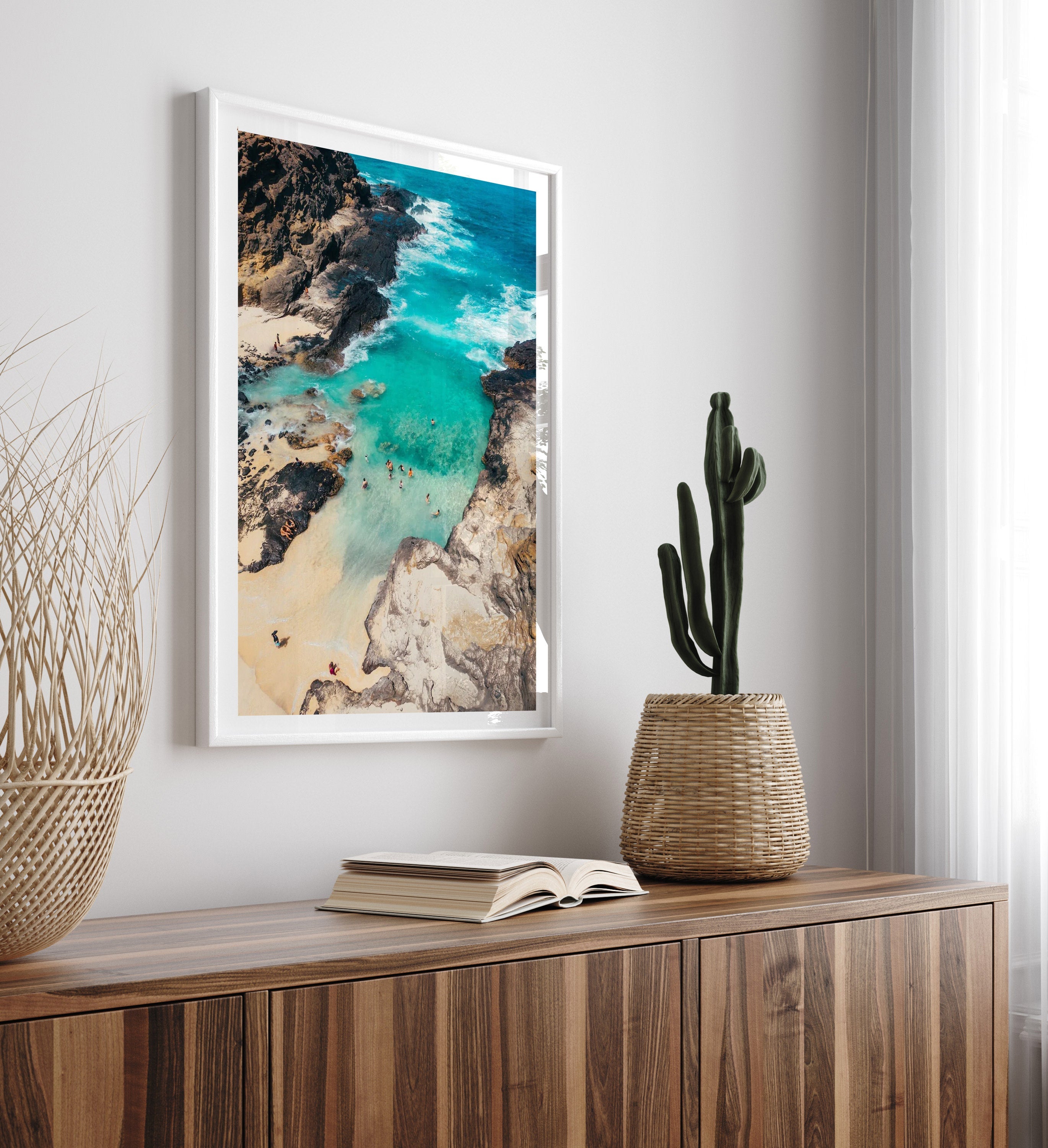 Halona Beach Cove Hawaii II - Peter Yan Studio Framed Photo Print Wall Art