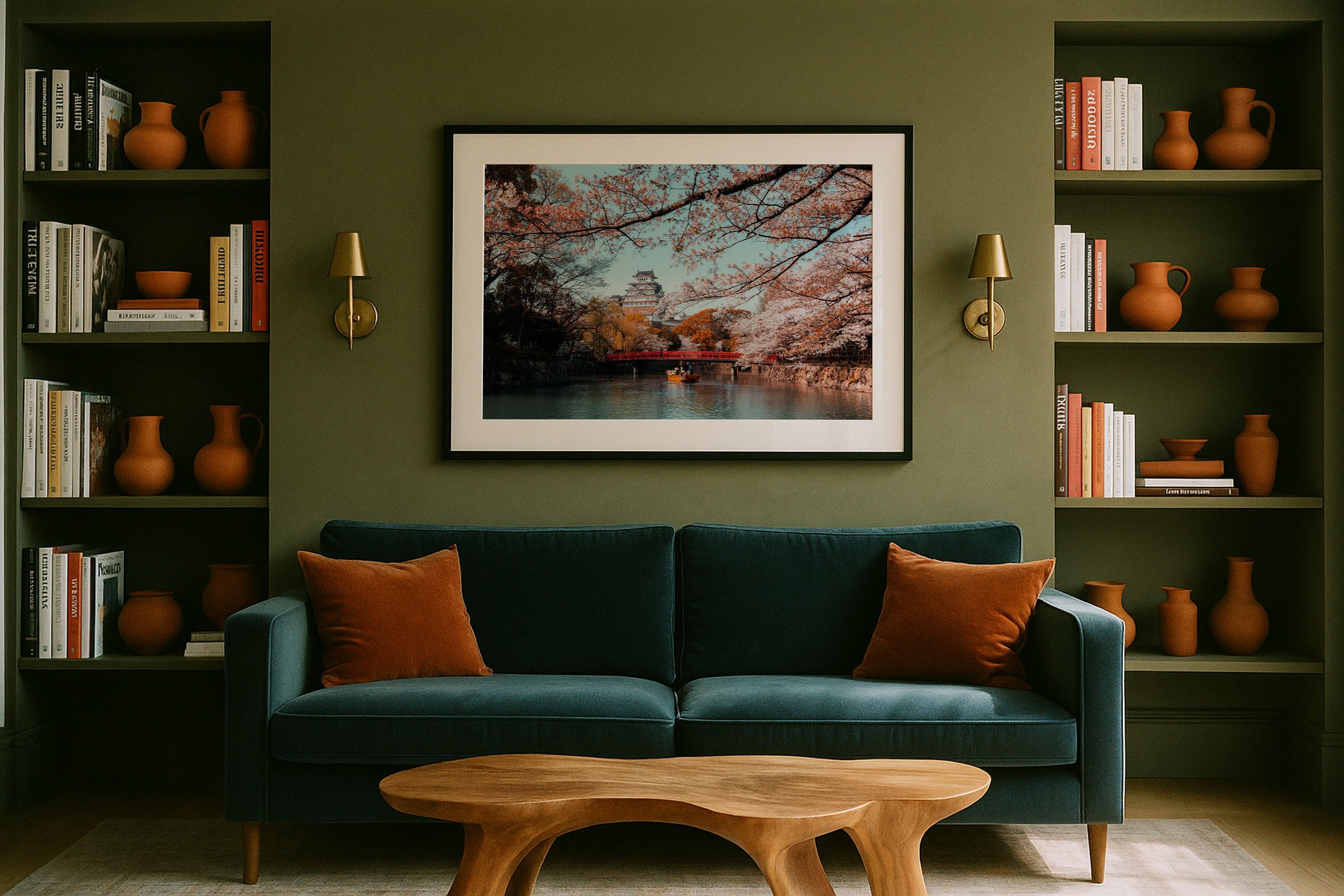 Himeji Castle Sakura Framed Print - Architecture by Peter Yan Studio