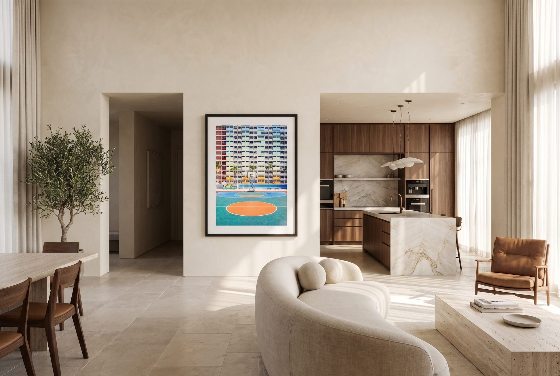 Hong Kong Rainbow Building Framed Print - Architecture by Peter Yan Studio
