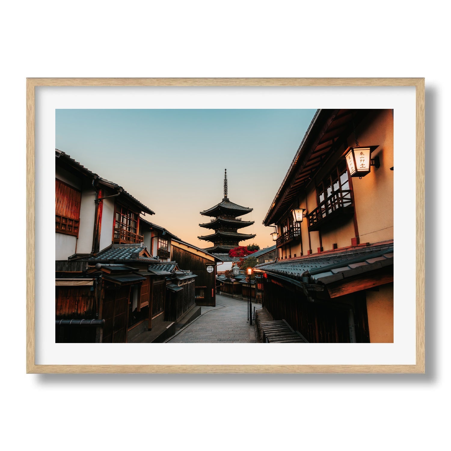 Kyoto Sunrise: Yasaka Pagoda II Framed Print - Architecture by Peter Yan Studio
