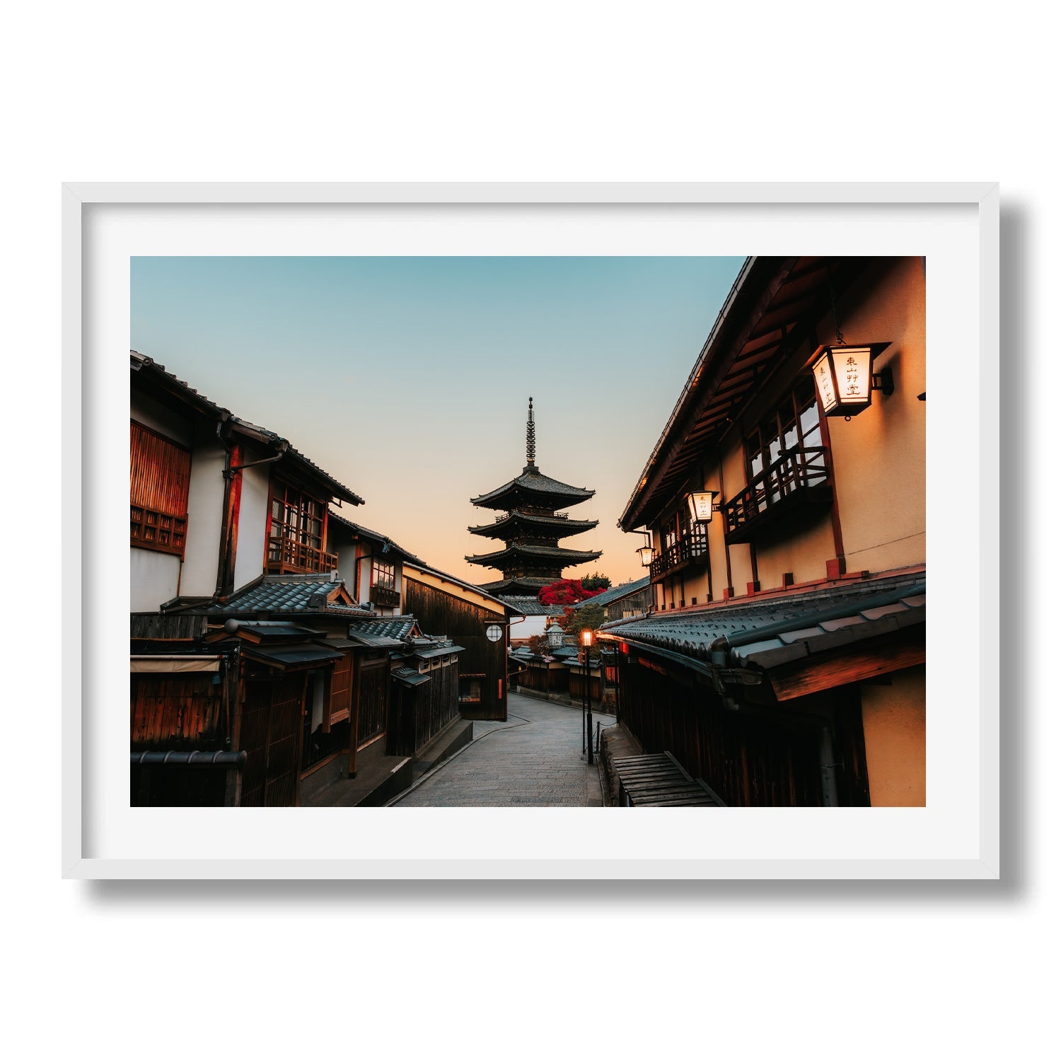 Kyoto Sunrise: Yasaka Pagoda II Framed Print - Architecture by Peter Yan Studio