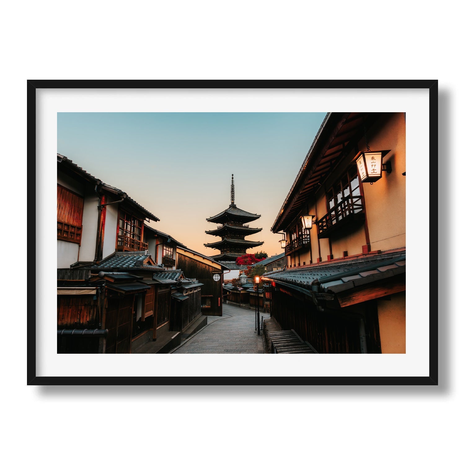 Kyoto Sunrise: Yasaka Pagoda II Framed Print - Architecture by Peter Yan Studio