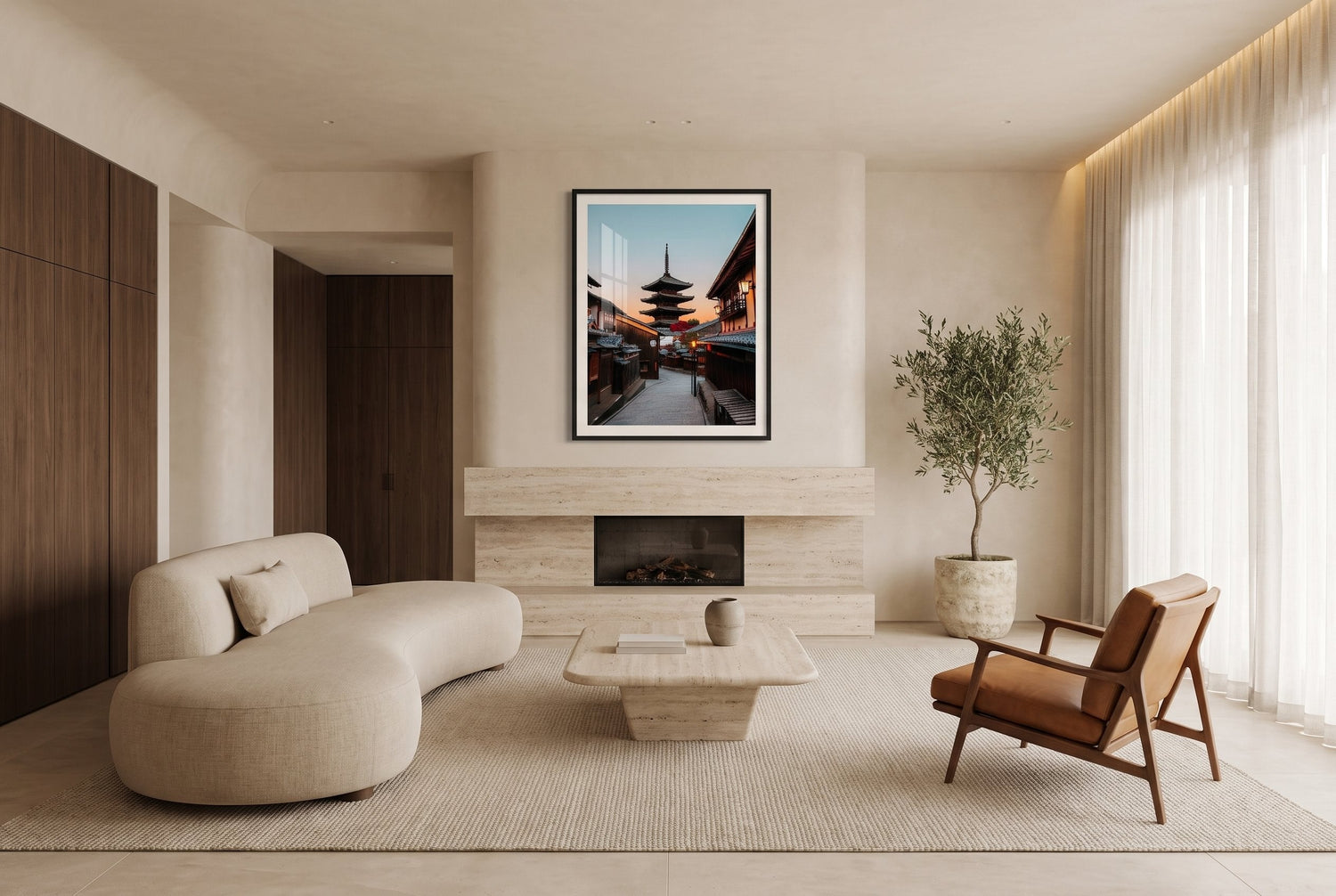 Kyoto Sunrise: Yasaka Pagoda Framed Print - Architecture by Peter Yan Studio