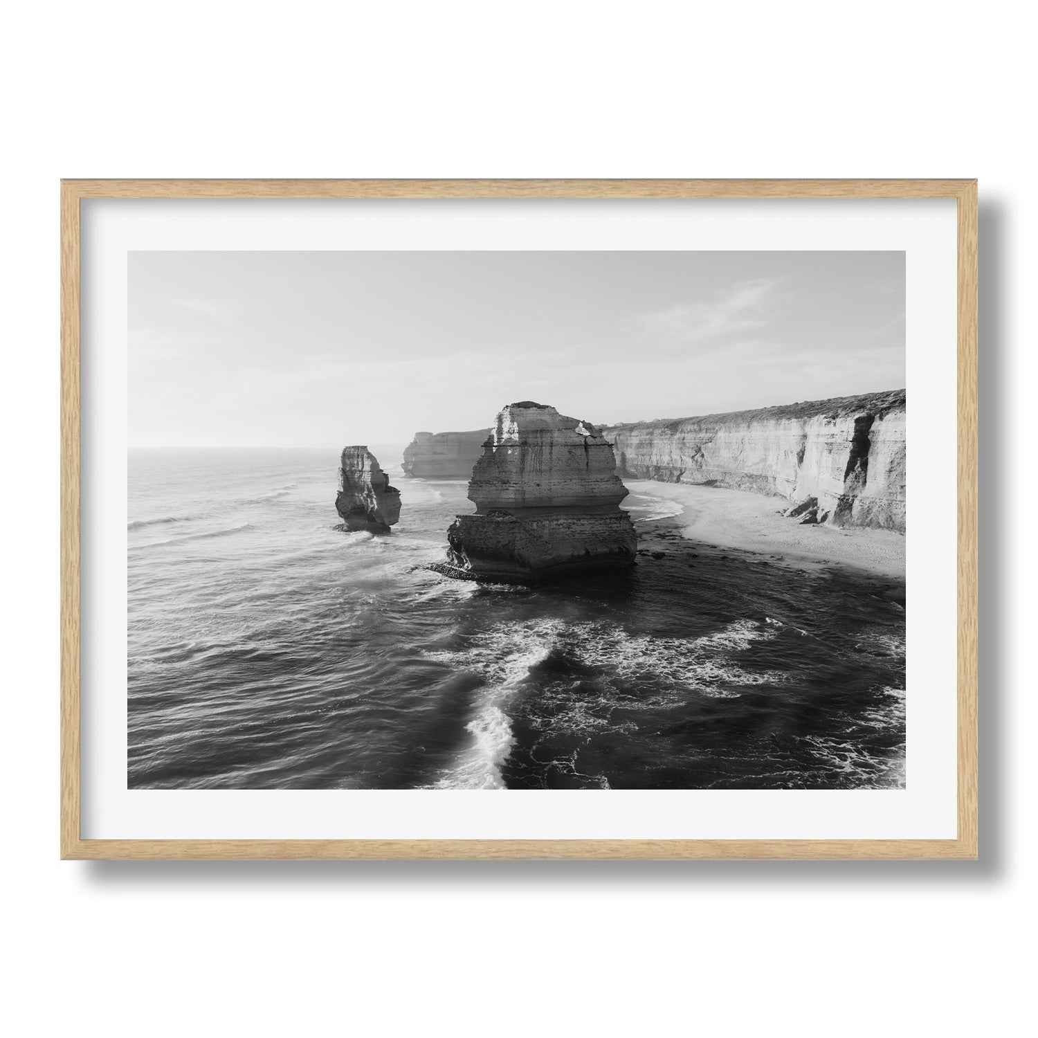 Limestone Stacks of Great Ocean Road Framed Print - Australia by Peter Yan Studio