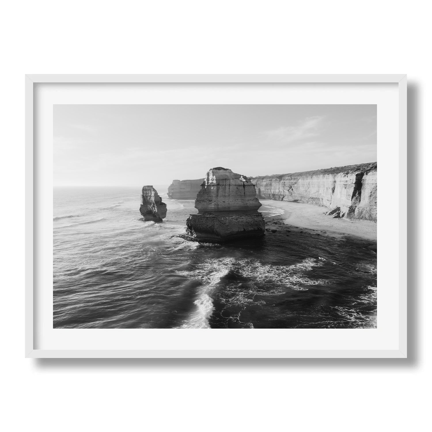 Limestone Stacks of Great Ocean Road Framed Print - Australia by Peter Yan Studio