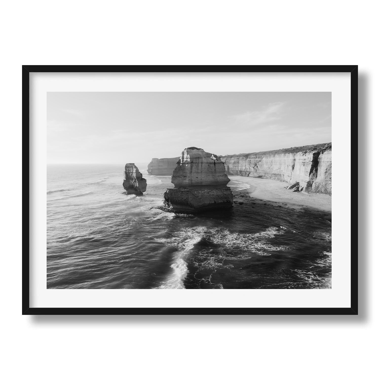 Limestone Stacks of Great Ocean Road Framed Print - Australia by Peter Yan Studio
