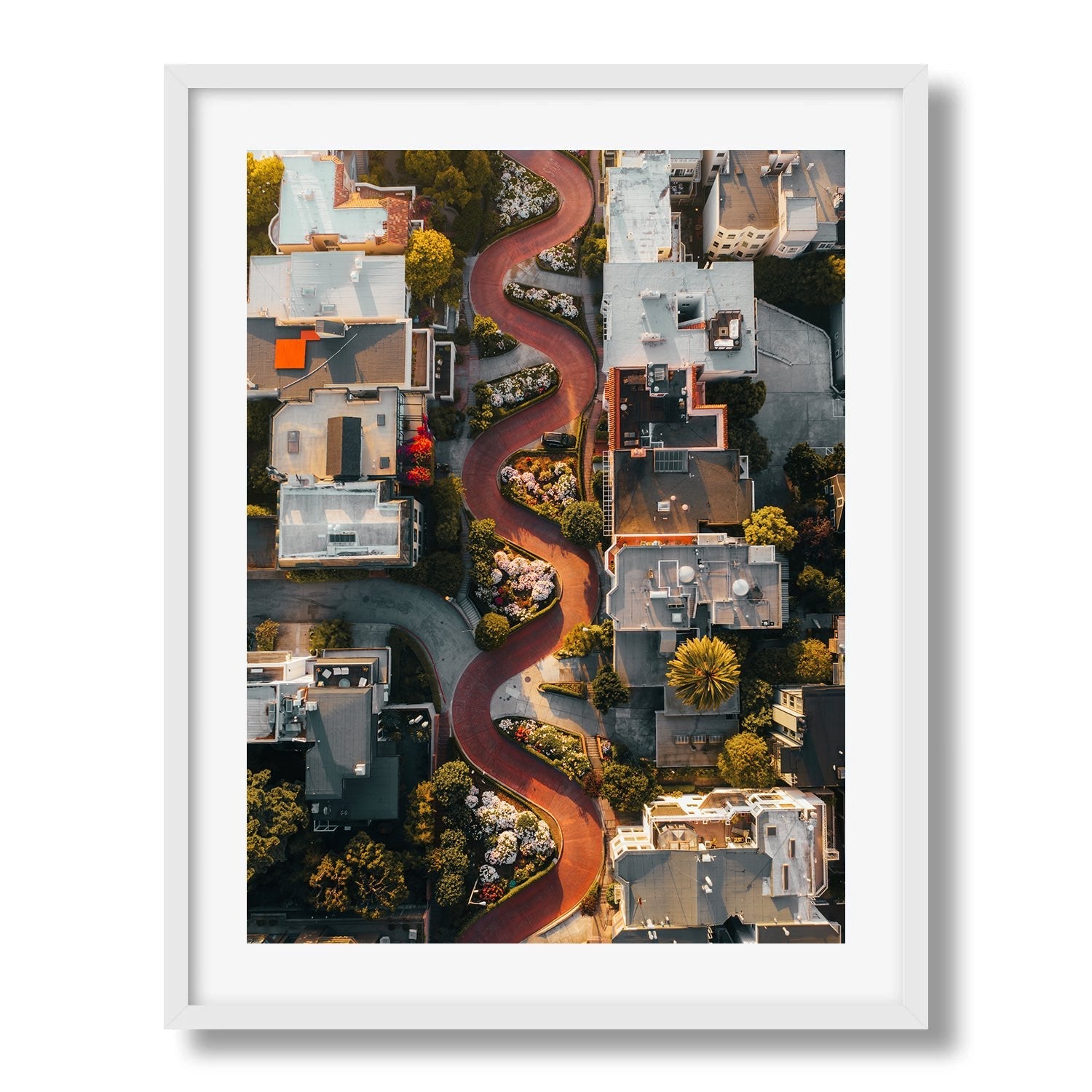 Lombard Street From Above - Peter Yan Studio Framed Photo Print Wall Art