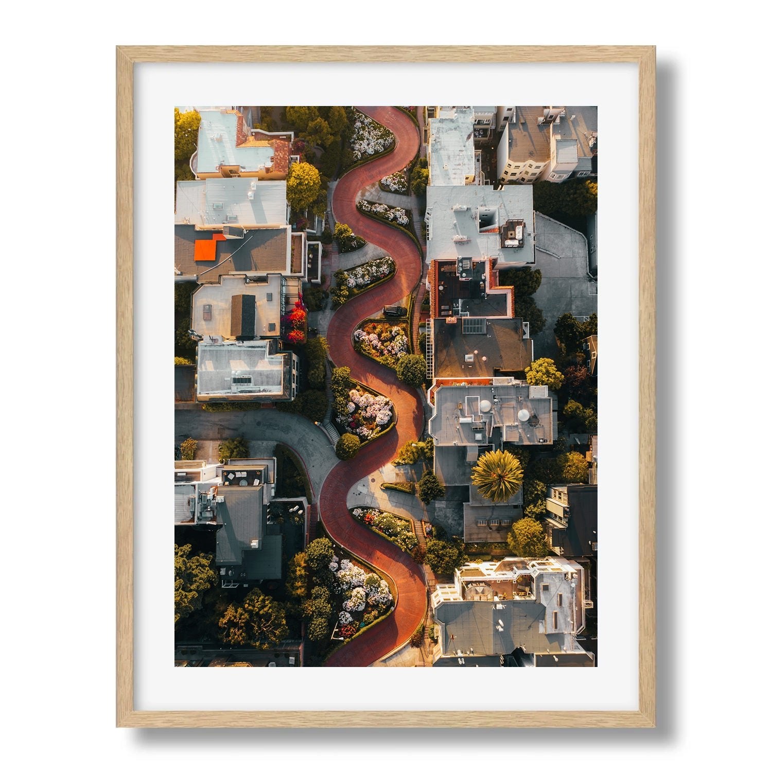 Lombard Street From Above - Peter Yan Studio Framed Photo Print Wall Art