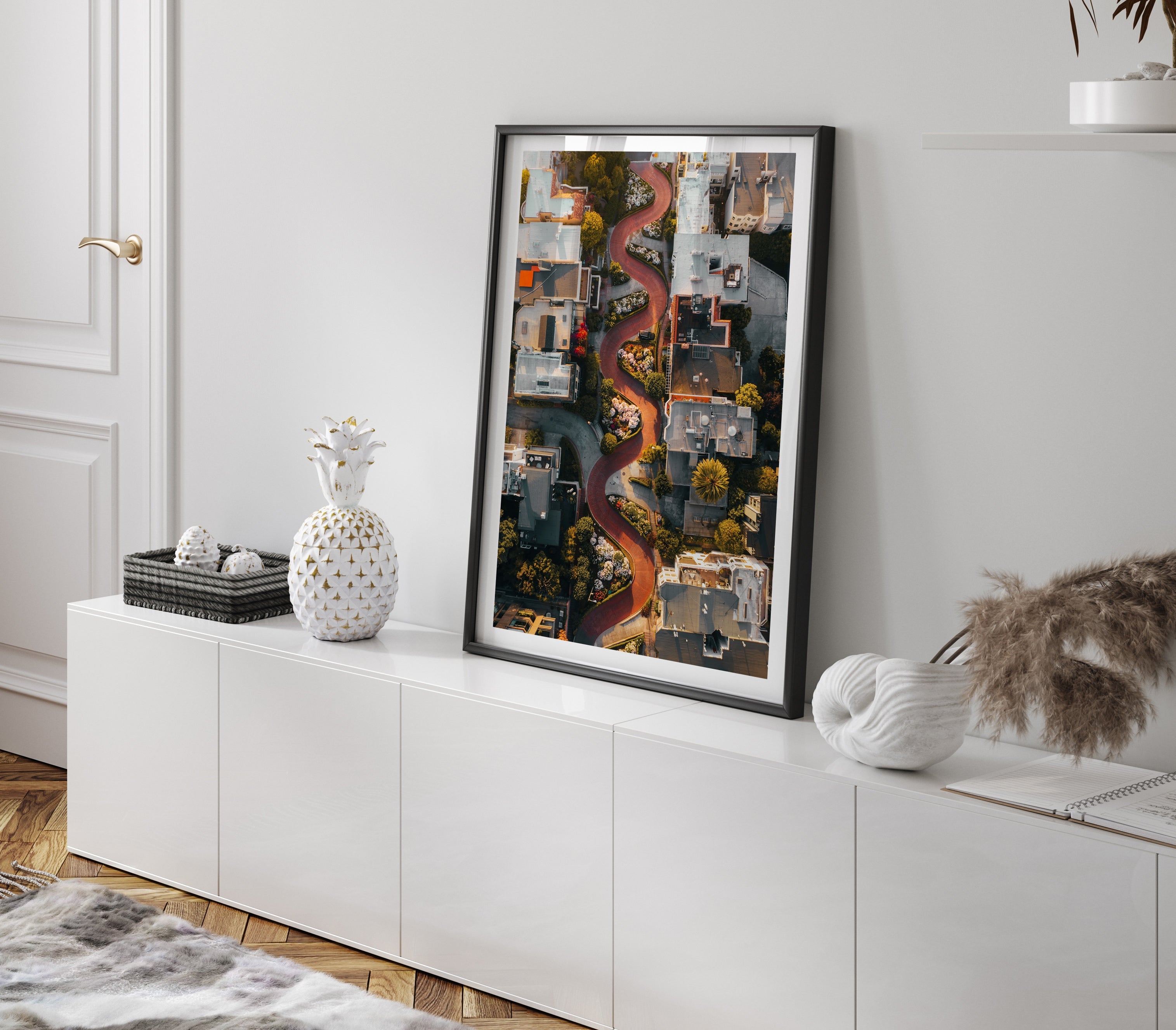 Lombard Street From Above - Peter Yan Studio Framed Photo Print Wall Art