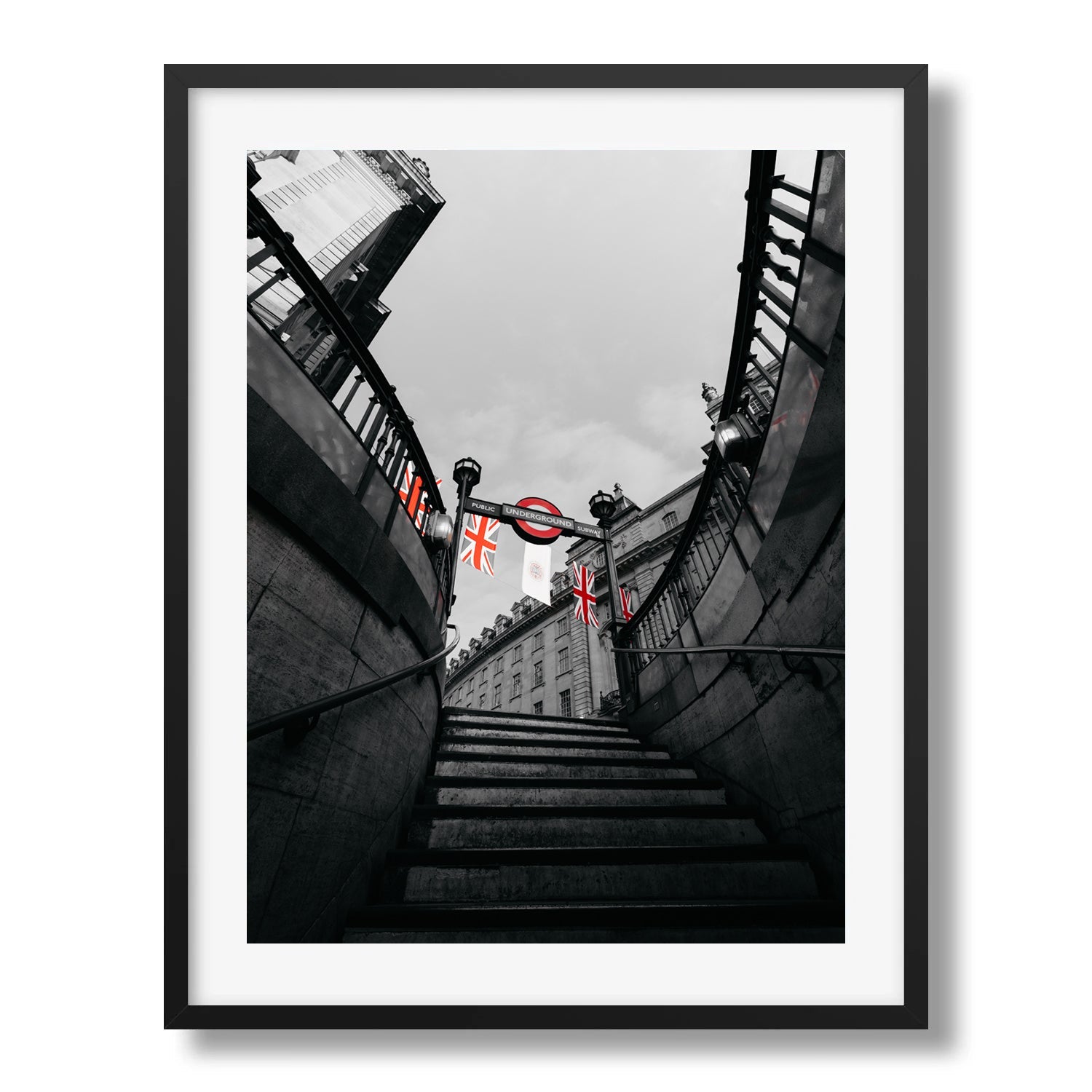 London Piccadilly Circus Underground Entrance - Peter Yan Studio Framed Photo Print Wall Art