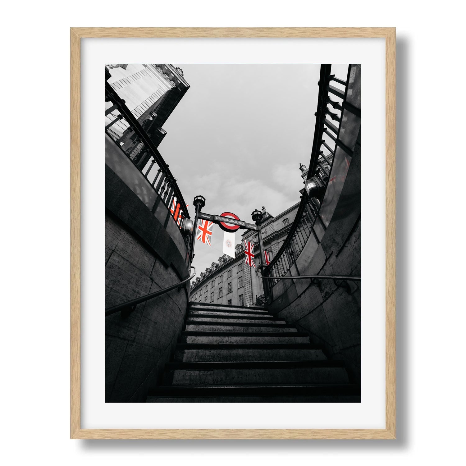 London Piccadilly Circus Underground Entrance Framed Print - Architecture by Peter Yan Studio