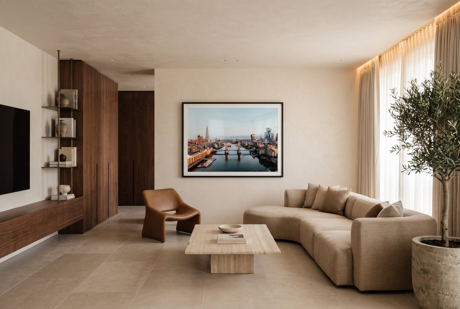London Skyline II Framed Print - Architecture by Peter Yan Studio