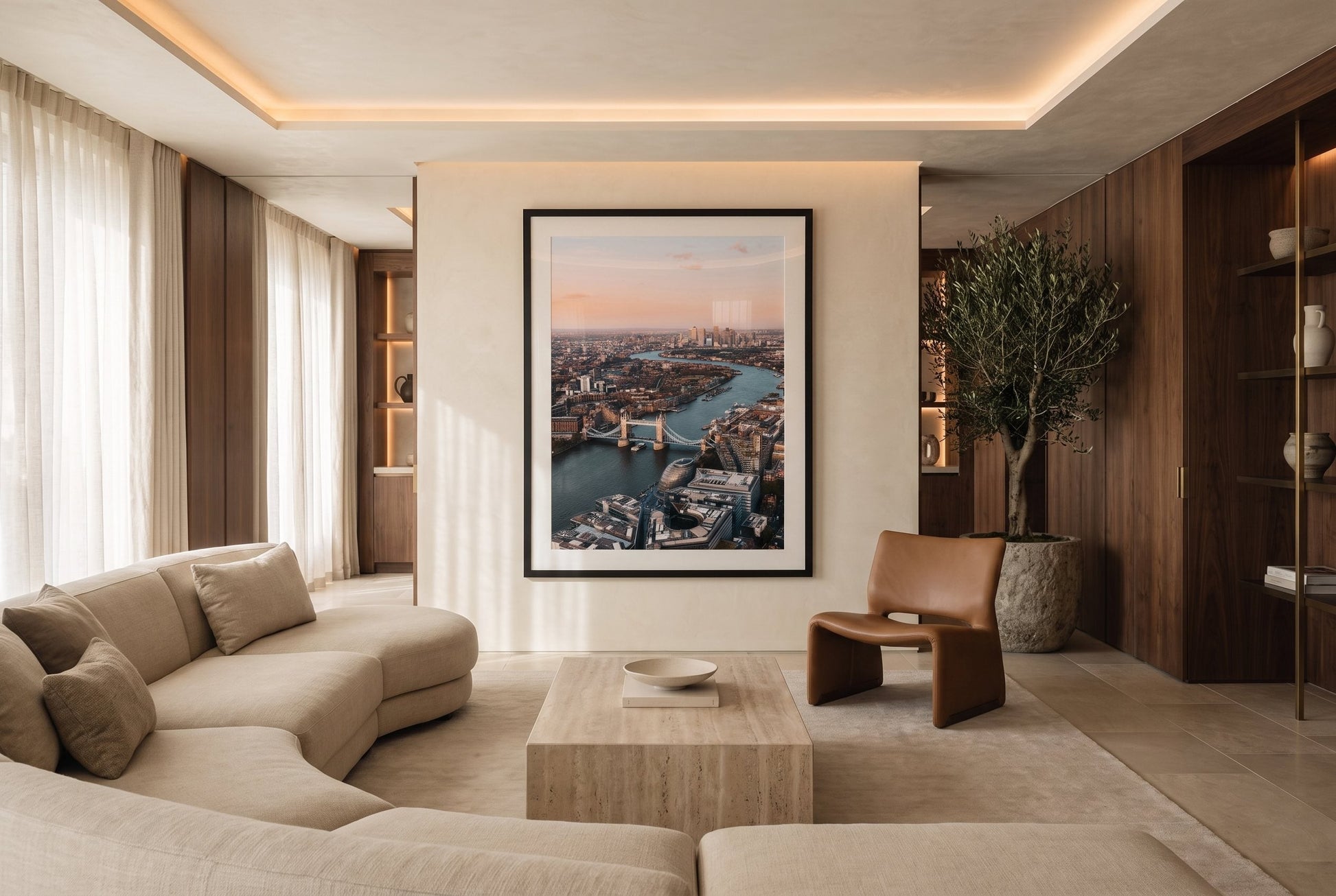 London Sunset Framed Print - Architecture by Peter Yan Studio
