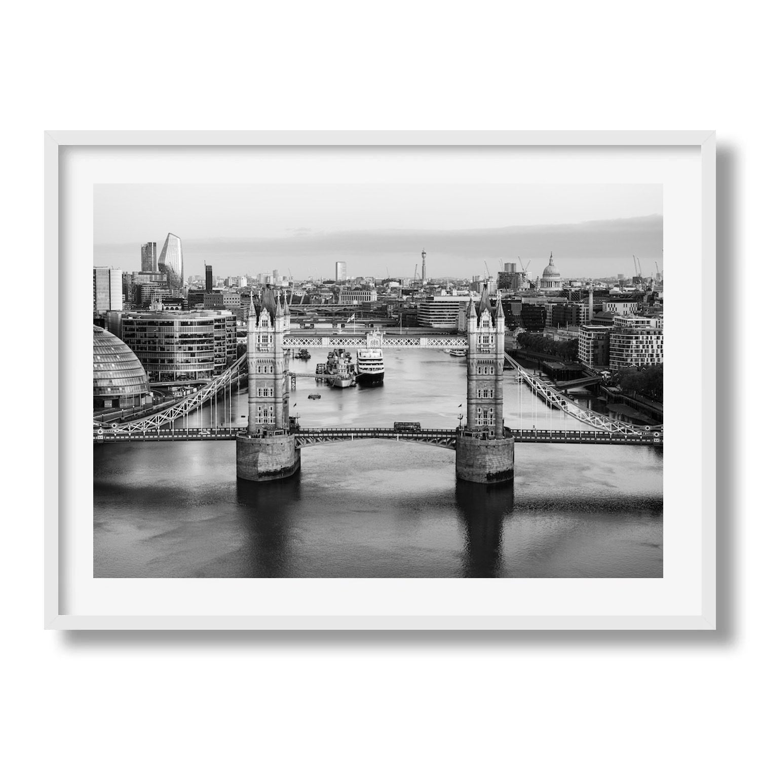 London Tower Bridge I Black and White - Peter Yan Studio Framed Photo Print Wall Art