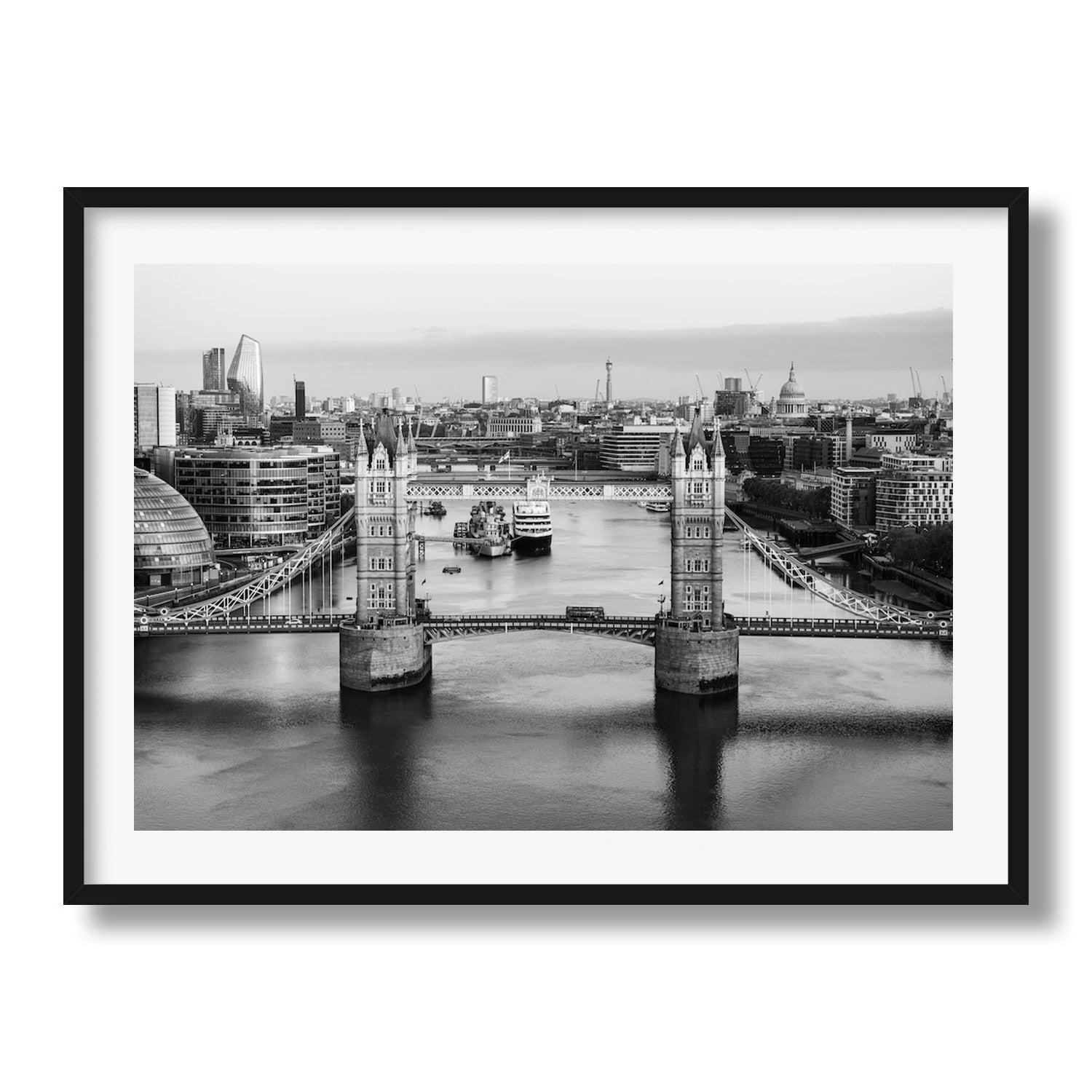 London Tower Bridge I Black and White - Peter Yan Studio Framed Photo Print Wall Art