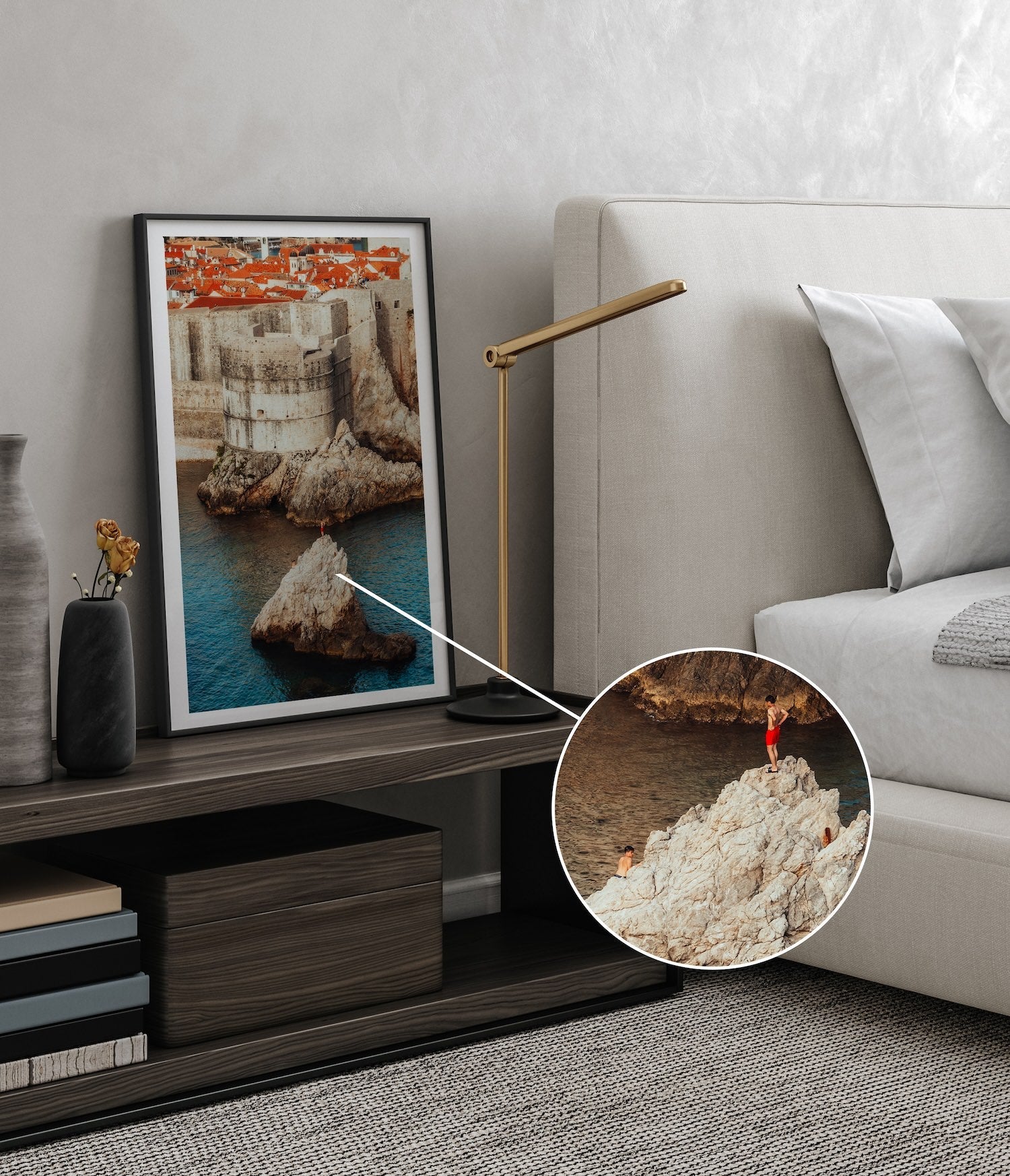 Majestic Walls of Dubrovnik - Peter Yan Studio Framed Photo Print Wall Art