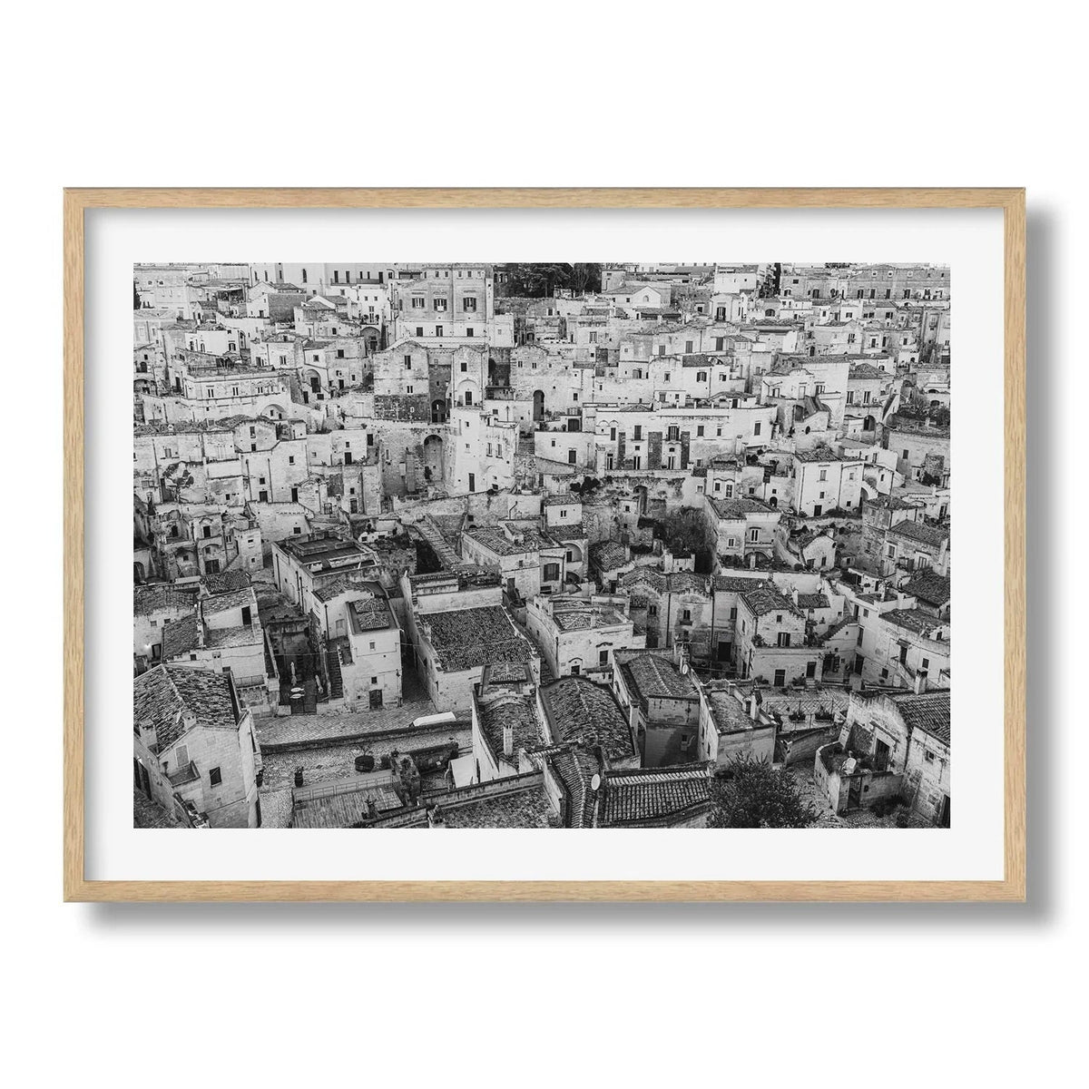 Matera Black and White Framed Print - Architecture by Peter Yan Studio
