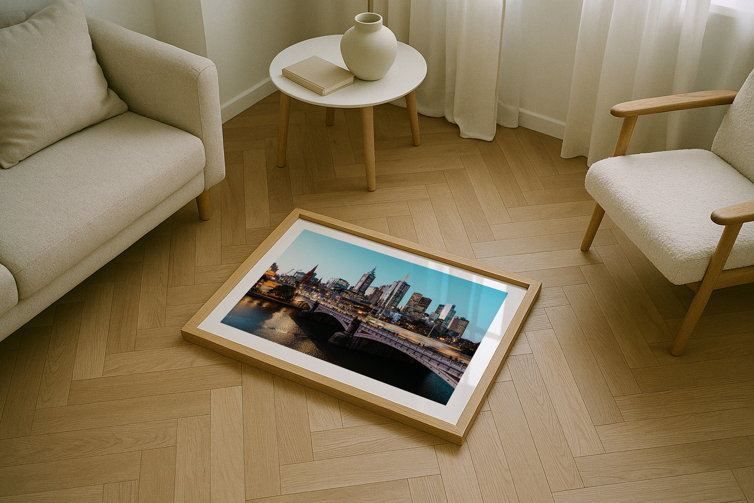 Melbourne City Princes Bridge II Framed Print - Architecture by Peter Yan Studio