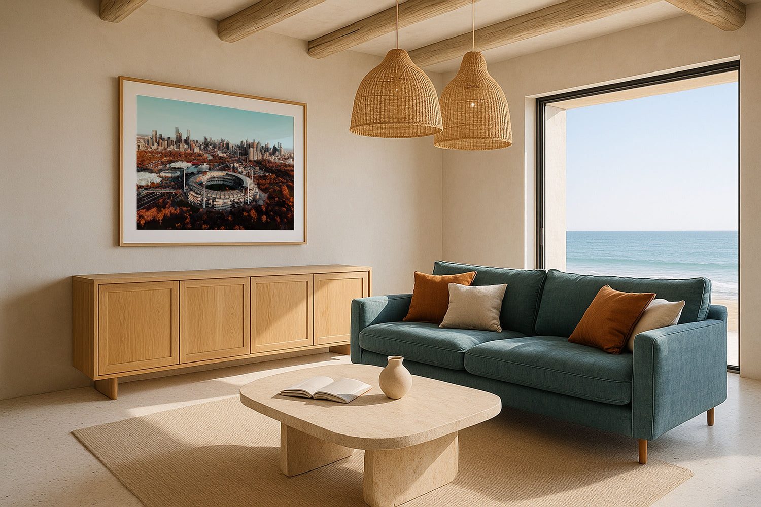 Melbourne Cricket Ground MCG Aerial Framed Print - Architecture by Peter Yan Studio