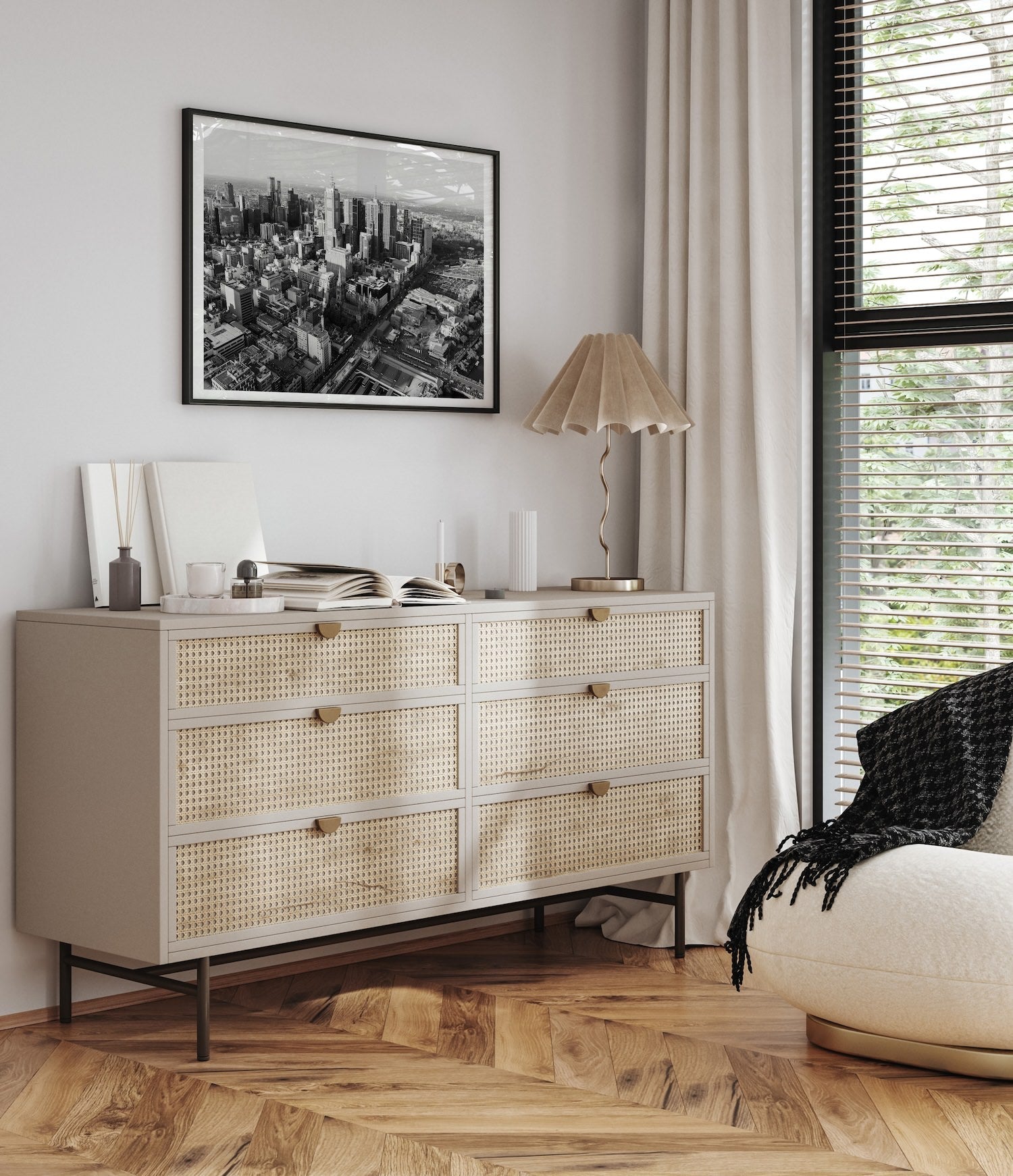 Melbourne in Monochrome: A Timeless Skyline III - Peter Yan Studio Framed Photo Print Wall Art