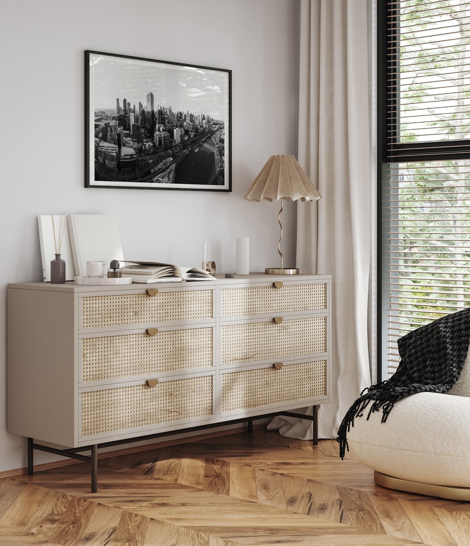Melbourne in Monochrome: A Timeless Skyline - Peter Yan Studio Framed Photo Print Wall Art