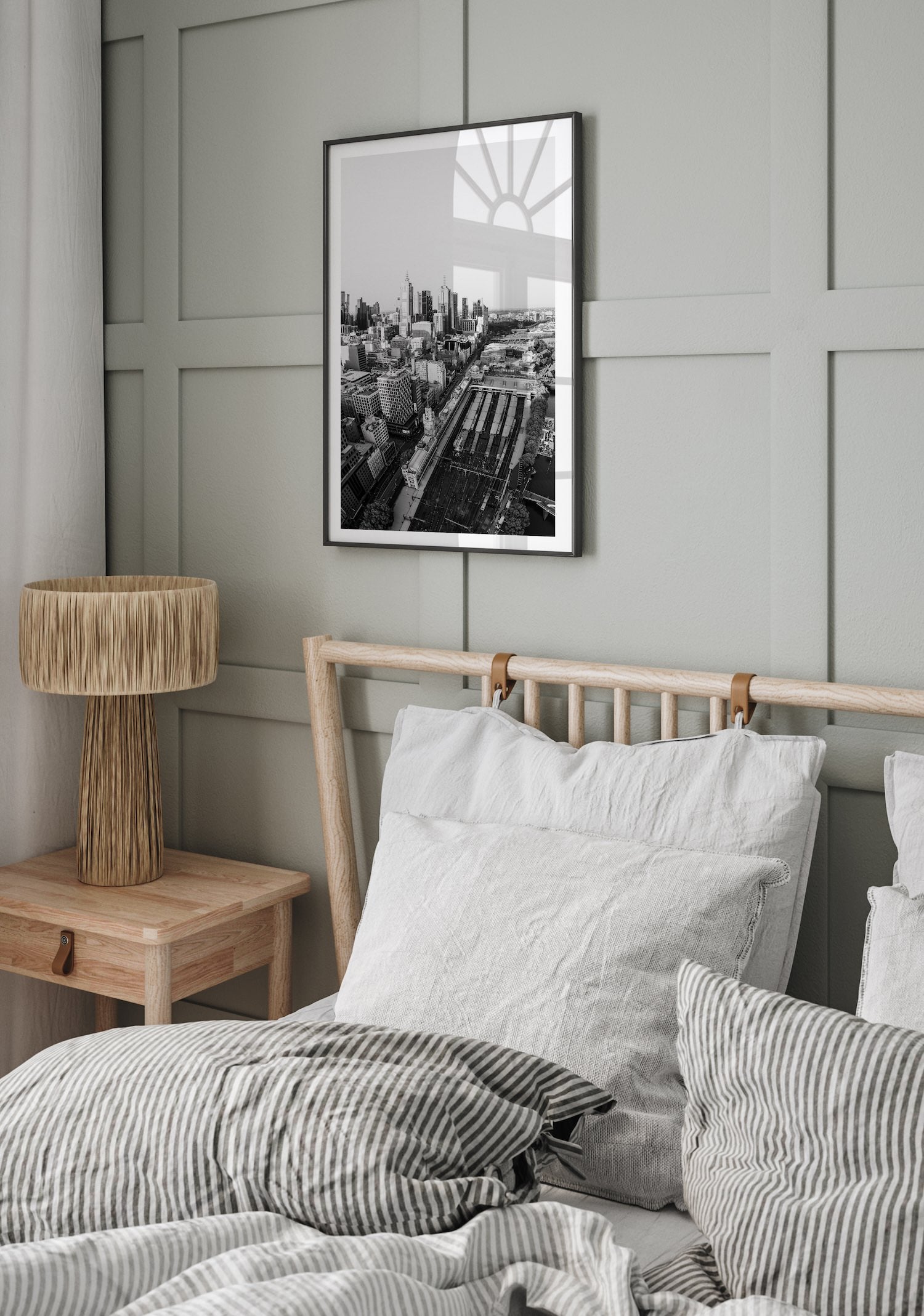 Melbourne in Monochrome: A Timeless Skyline V - Peter Yan Studio Framed Photo Print Wall Art