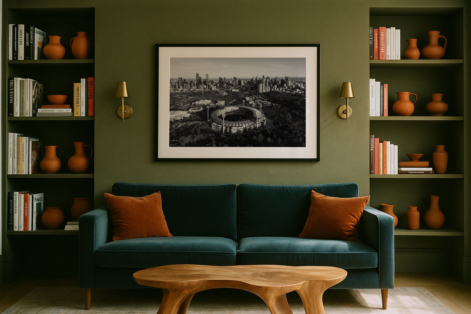 Melbourne MCG Black & White Framed Print - Architecture by Peter Yan Studio