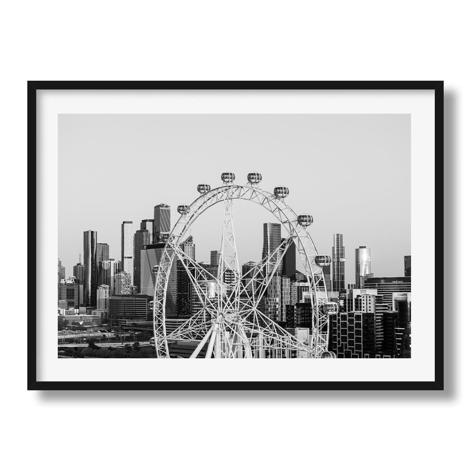 Melbourne Star Ferris Wheel City Skyline - Peter Yan Studio Framed Photo Print Wall Art
