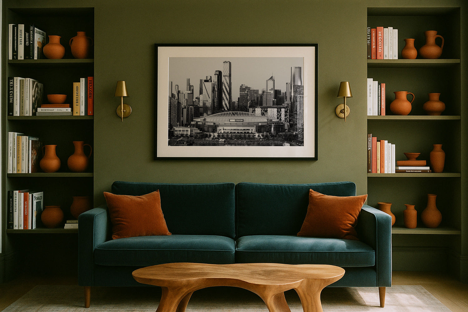 Melbourne’s Skyline and Marvel Stadium in Black and White Framed Print - Architecture by Peter Yan Studio