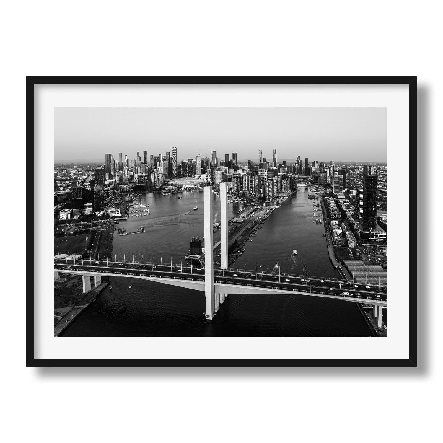 Melbourne’s Skyline Over Bolte Bridge II - Peter Yan Studio Framed Photo Print Wall Art