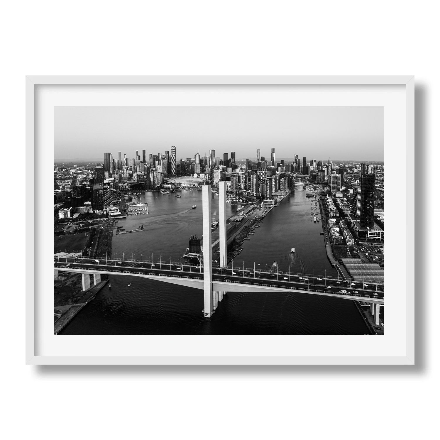 Melbourne’s Skyline Over Bolte Bridge II - Peter Yan Studio Framed Photo Print Wall Art