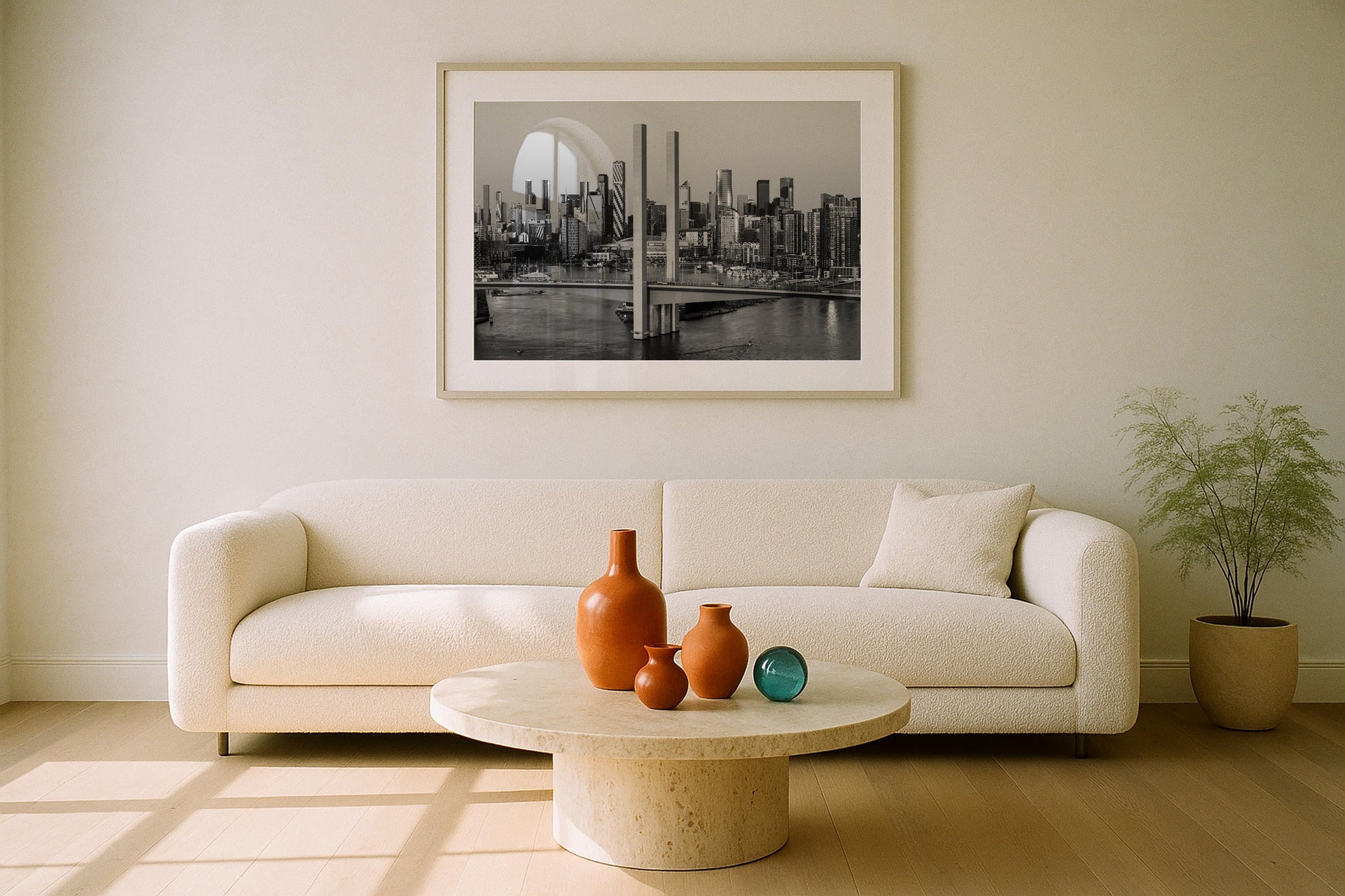 Melbourne’s Skyline Over Bolte Bridge Framed Print - Architecture by Peter Yan Studio