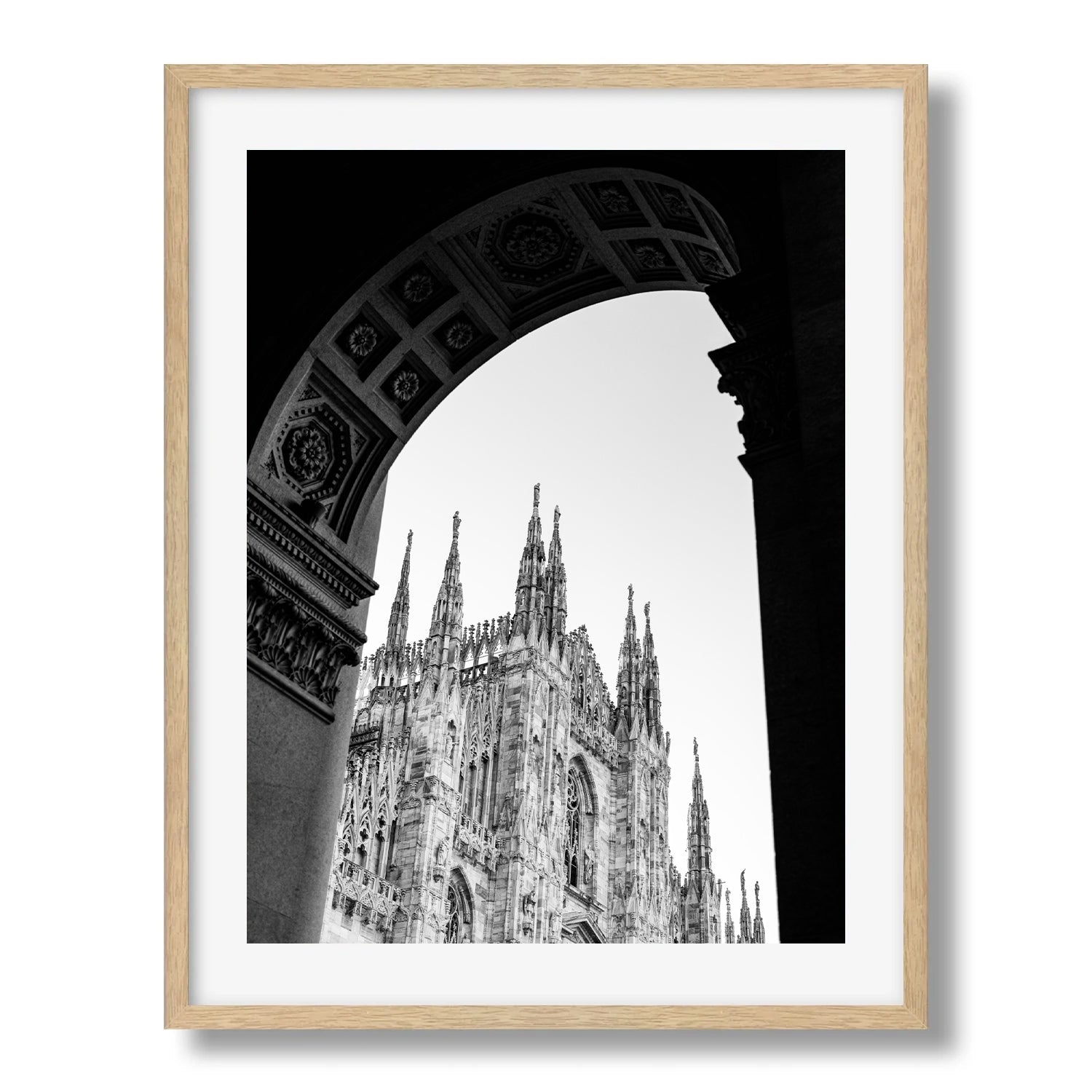 Milan Duomo Framed by Arch Framed Print - Architecture by Peter Yan Studio