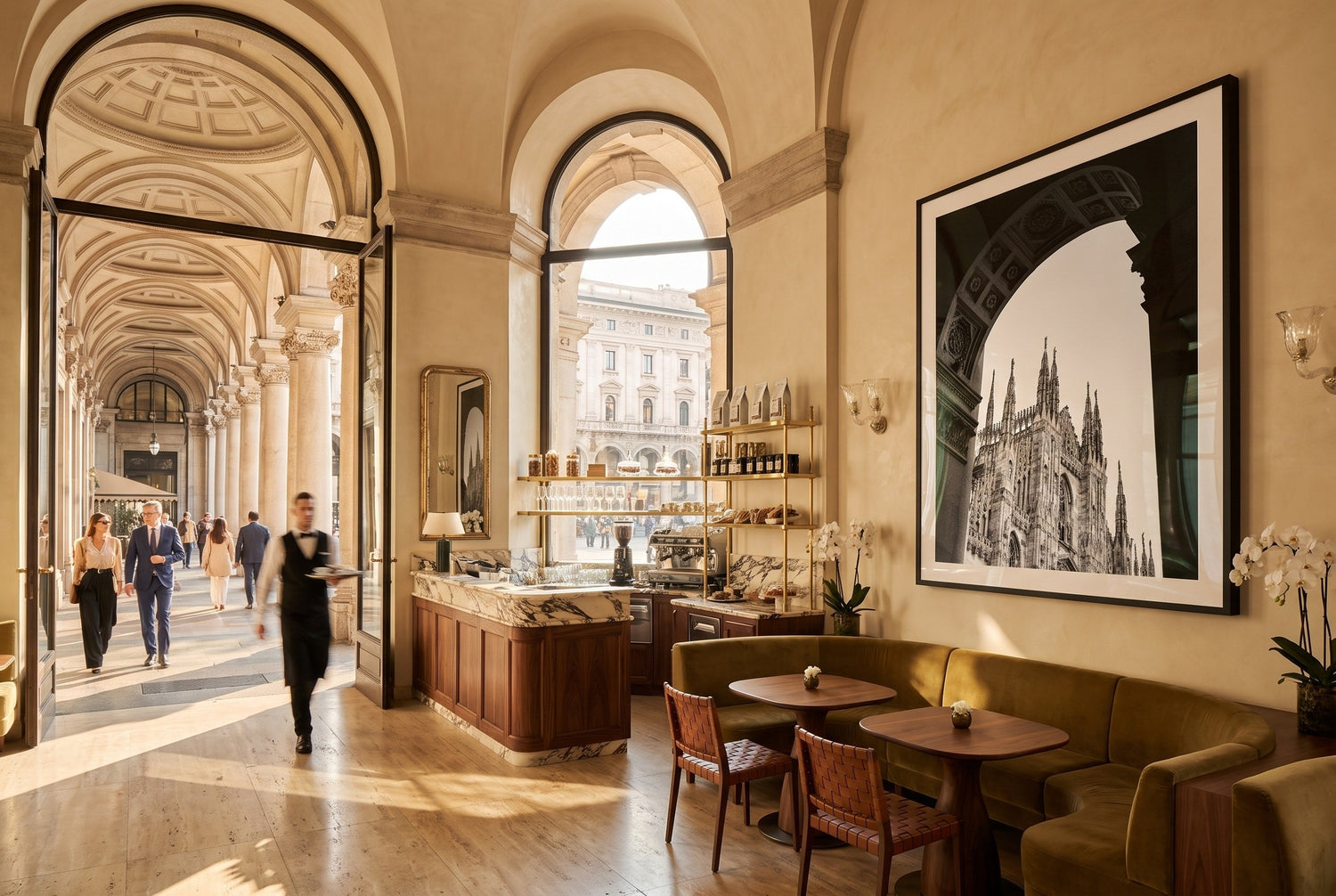 Milan Duomo Framed by Arch Framed Print - Architecture by Peter Yan Studio