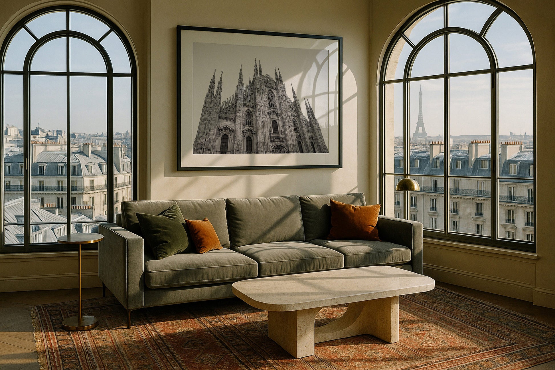 Milan Duomo in Monochrome Framed Print - Architecture by Peter Yan Studio
