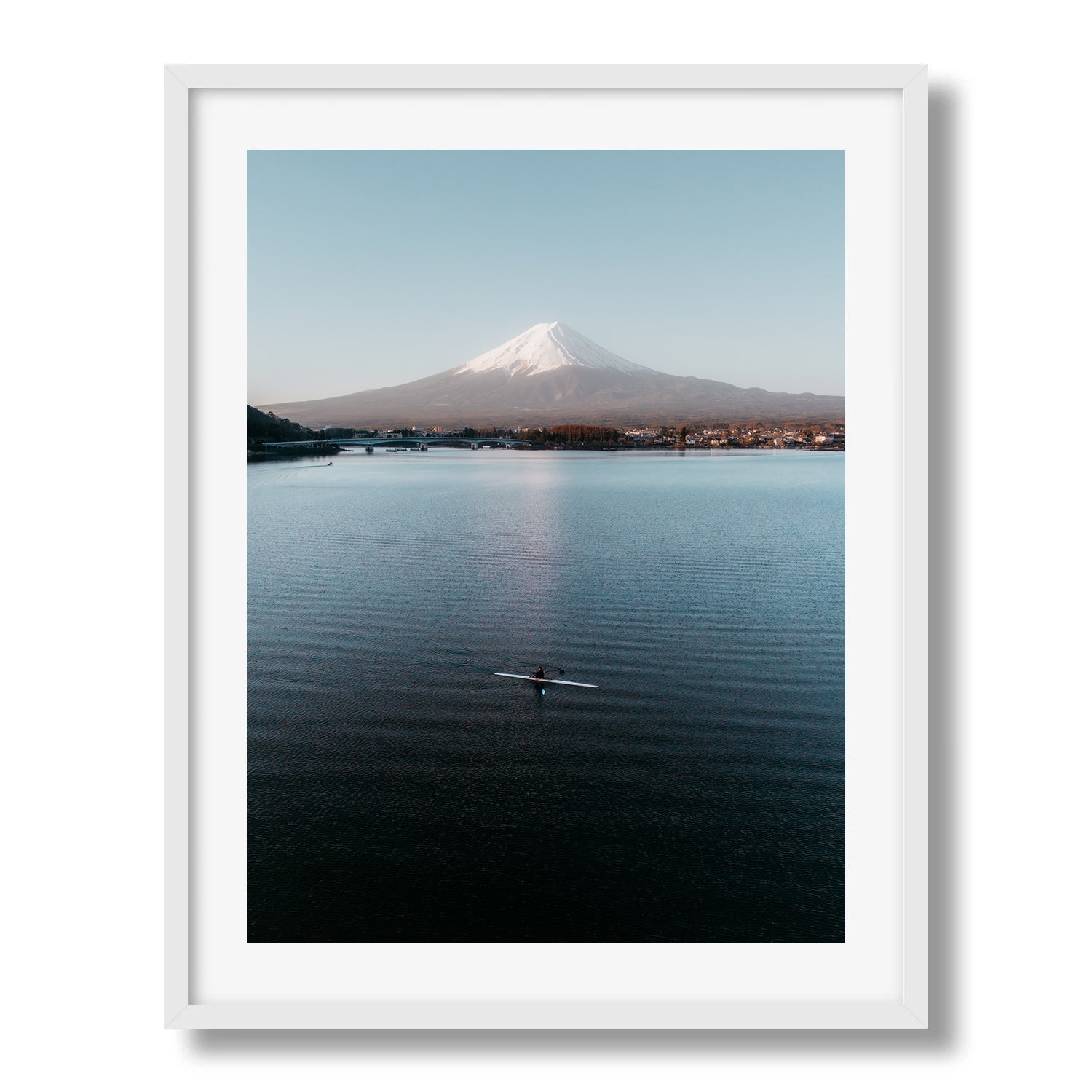 Mt Fuji Canoeing in Lake Kawaguchiko II - Peter Yan Studio Framed Photo Print Wall Art