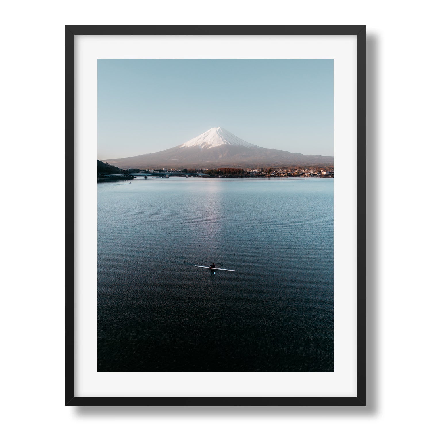 Mt Fuji Canoeing in Lake Kawaguchiko II - Peter Yan Studio Framed Photo Print Wall Art