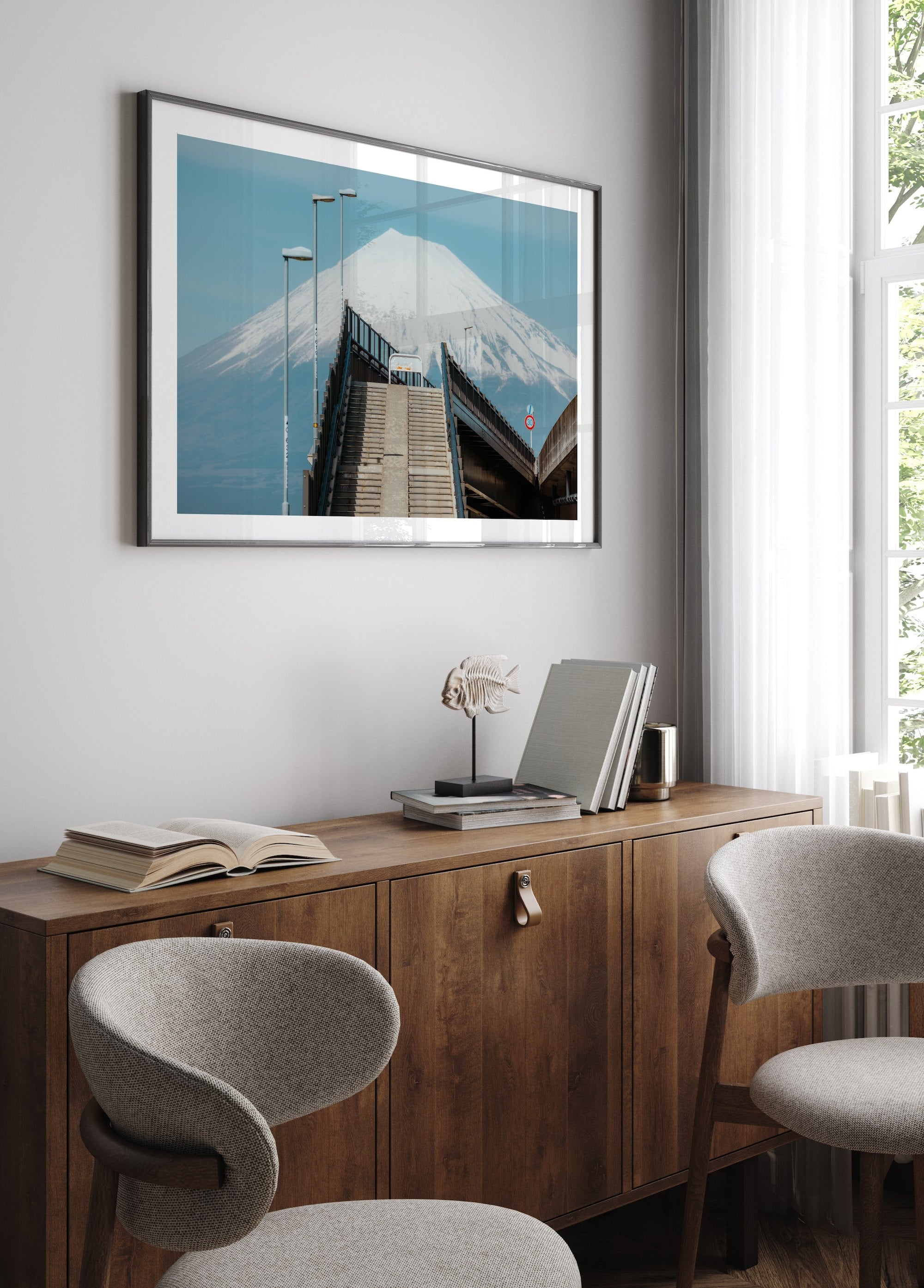 Mt Fuji Highway - Peter Yan Studio Framed Photo Print Wall Art