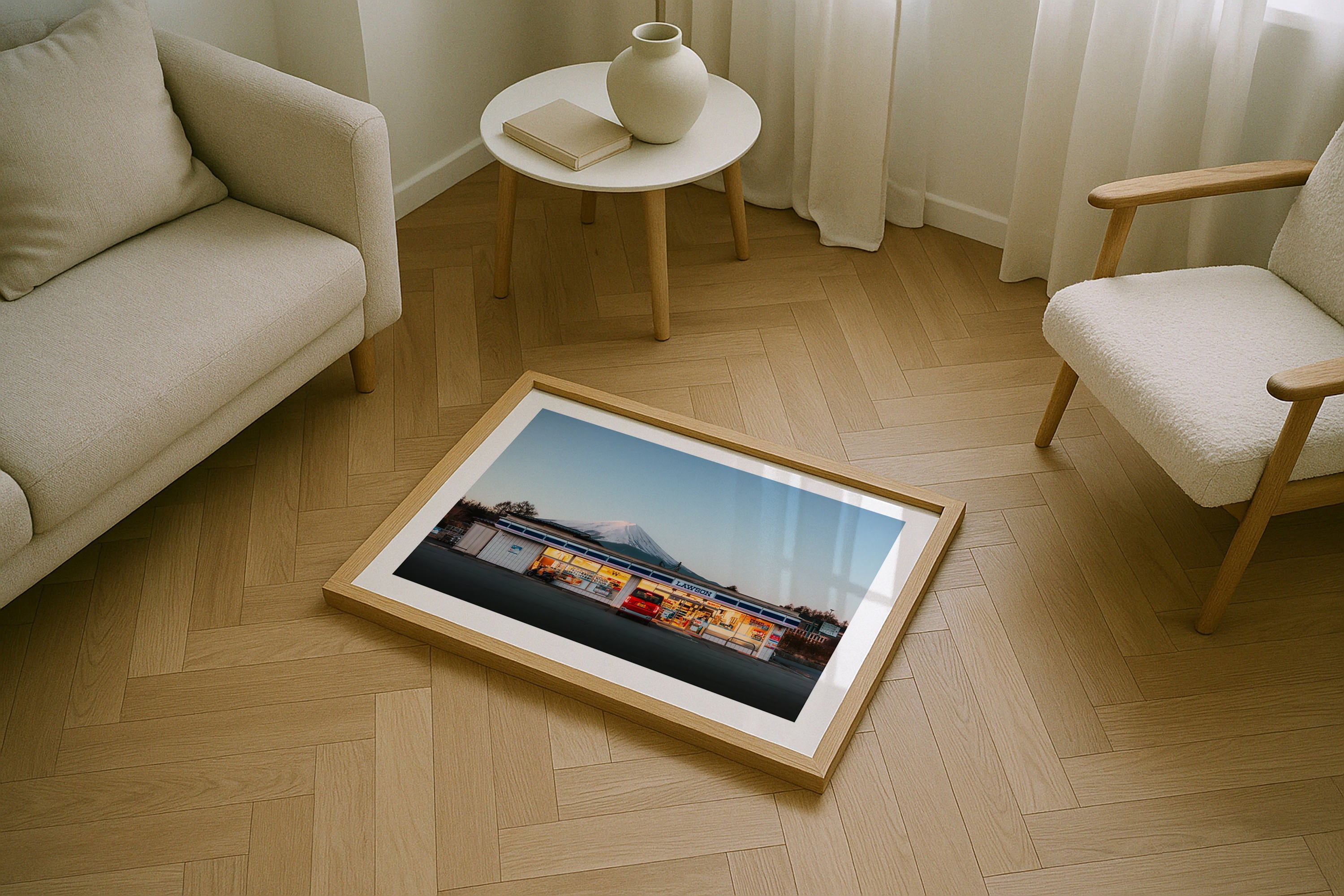 Mt Fuji Lawson Blue Hour Framed Print - Architecture by Peter Yan Studio