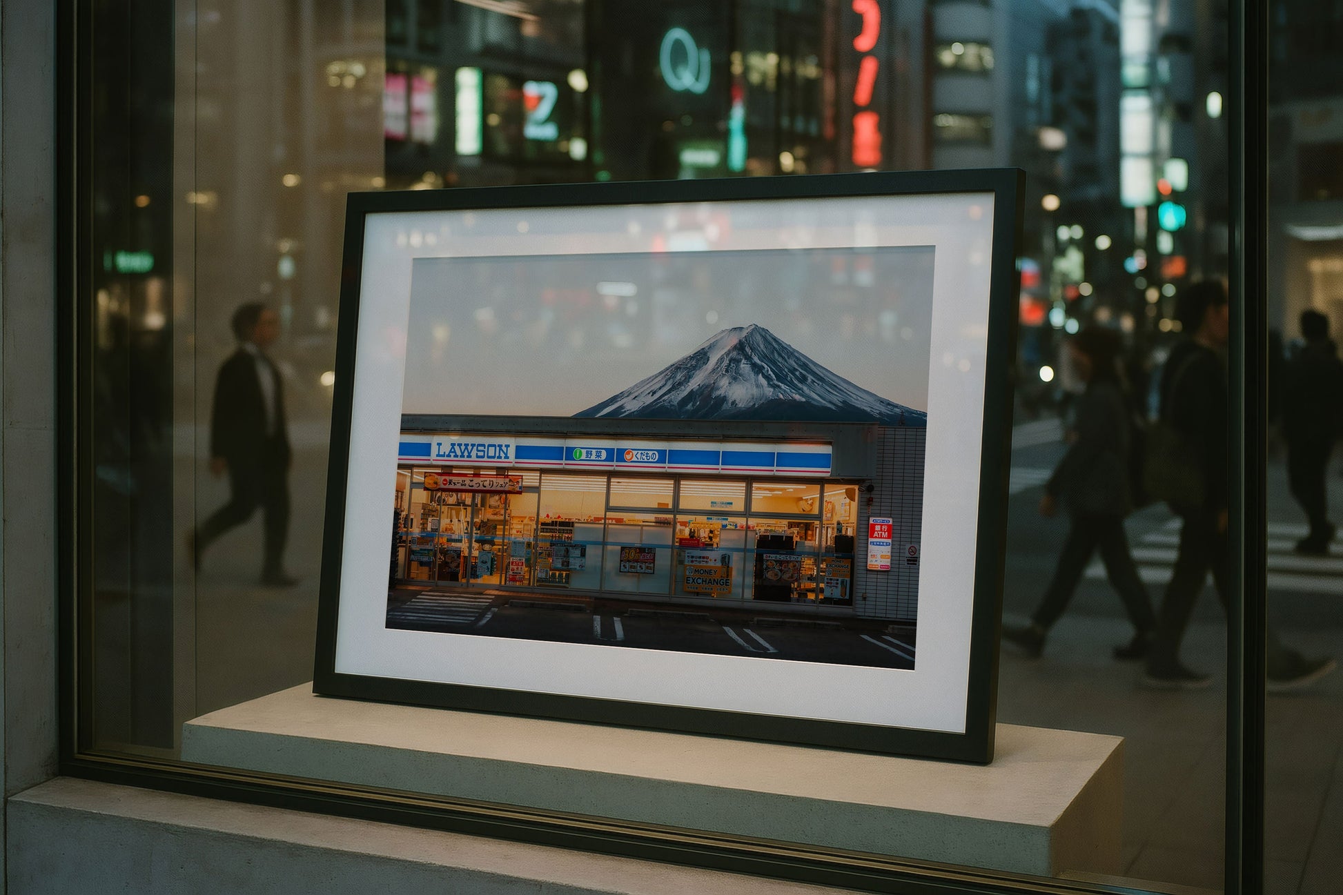 Mt Fuji Lawson Kawaguchiko Station Framed Print - Architecture by Peter Yan Studio