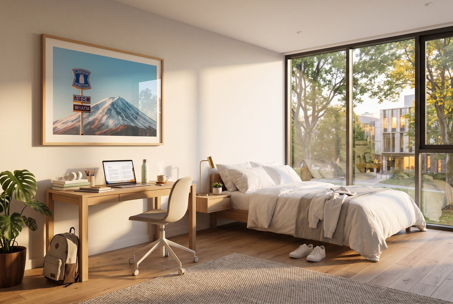 Mt Fuji Lawson Sign Framed Print - Architecture by Peter Yan Studio