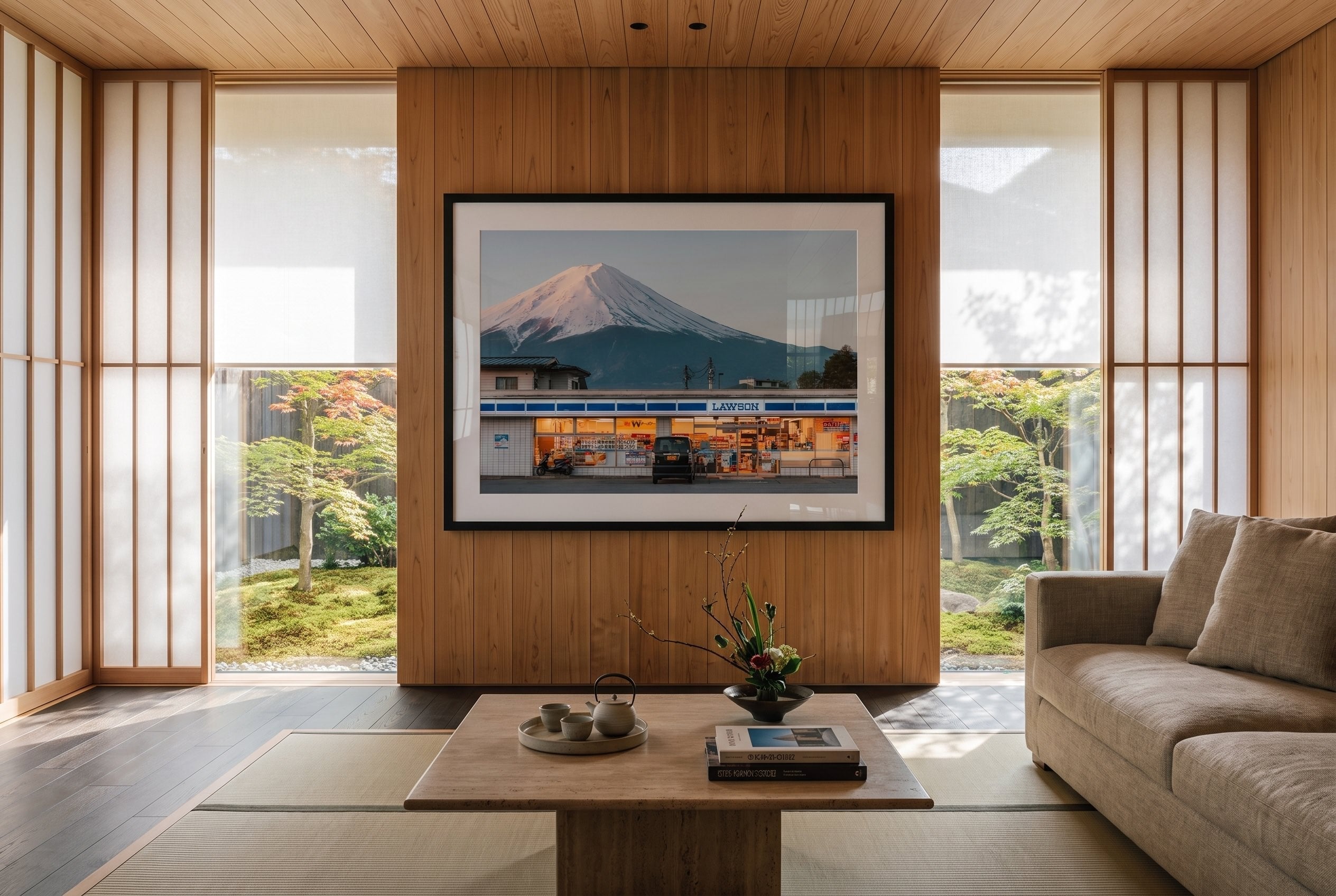 Mt Fuji Lawson Sunrise Framed Print - Architecture by Peter Yan Studio