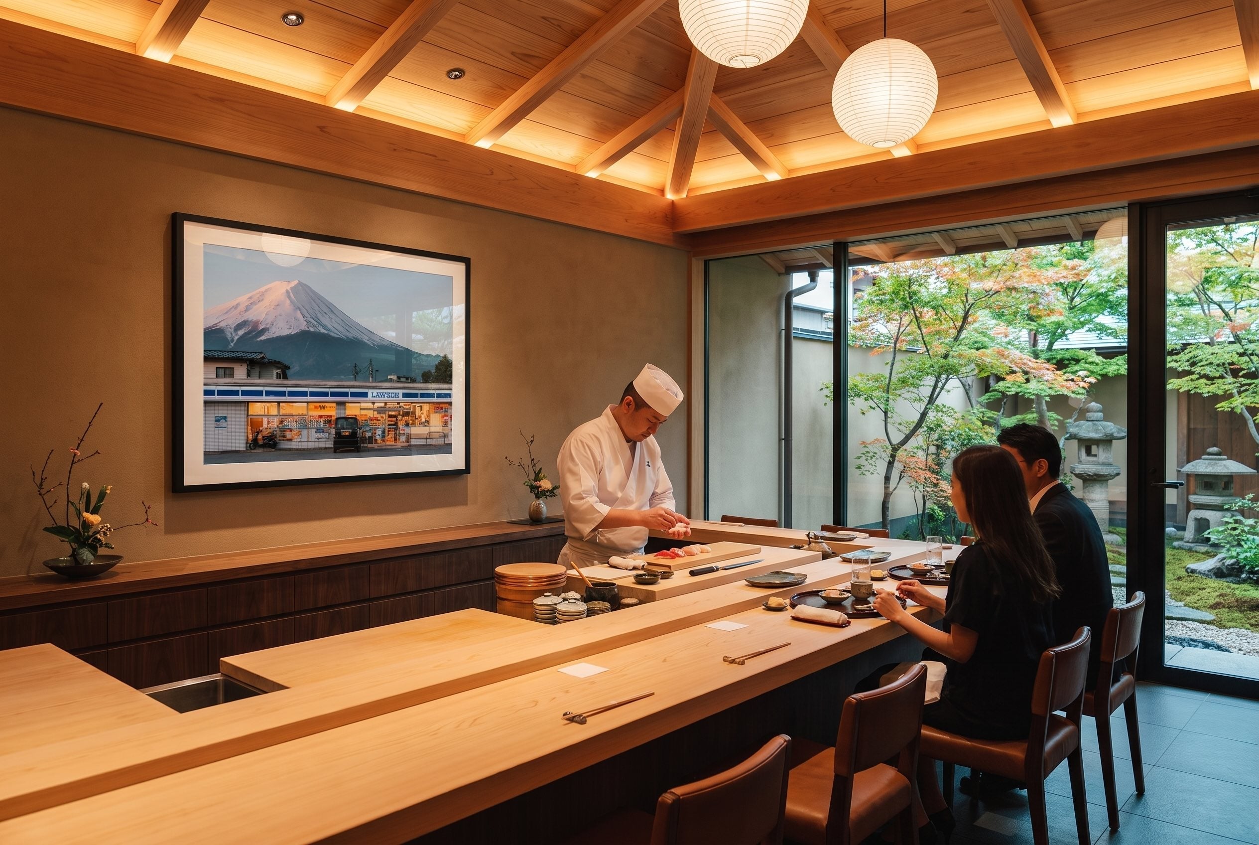 Mt Fuji Lawson Sunrise Framed Print - Architecture by Peter Yan Studio