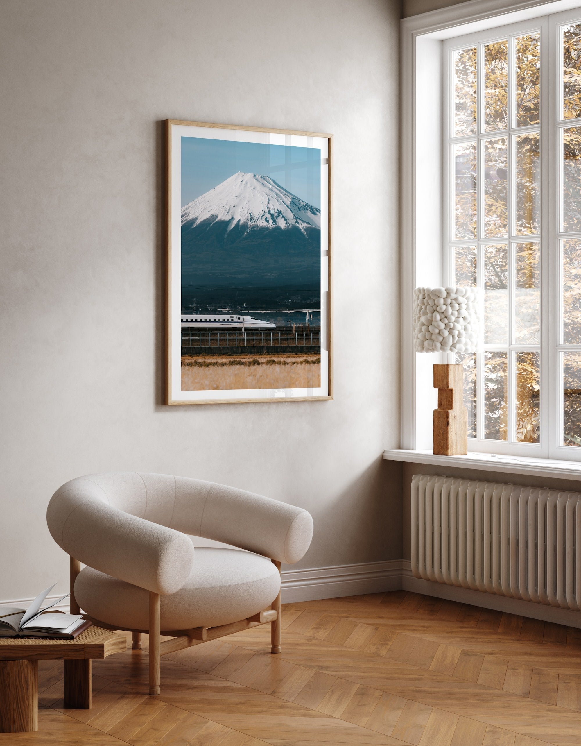 Mt Fuji Shinkansen II - Peter Yan Studio Framed Photo Print Wall Art