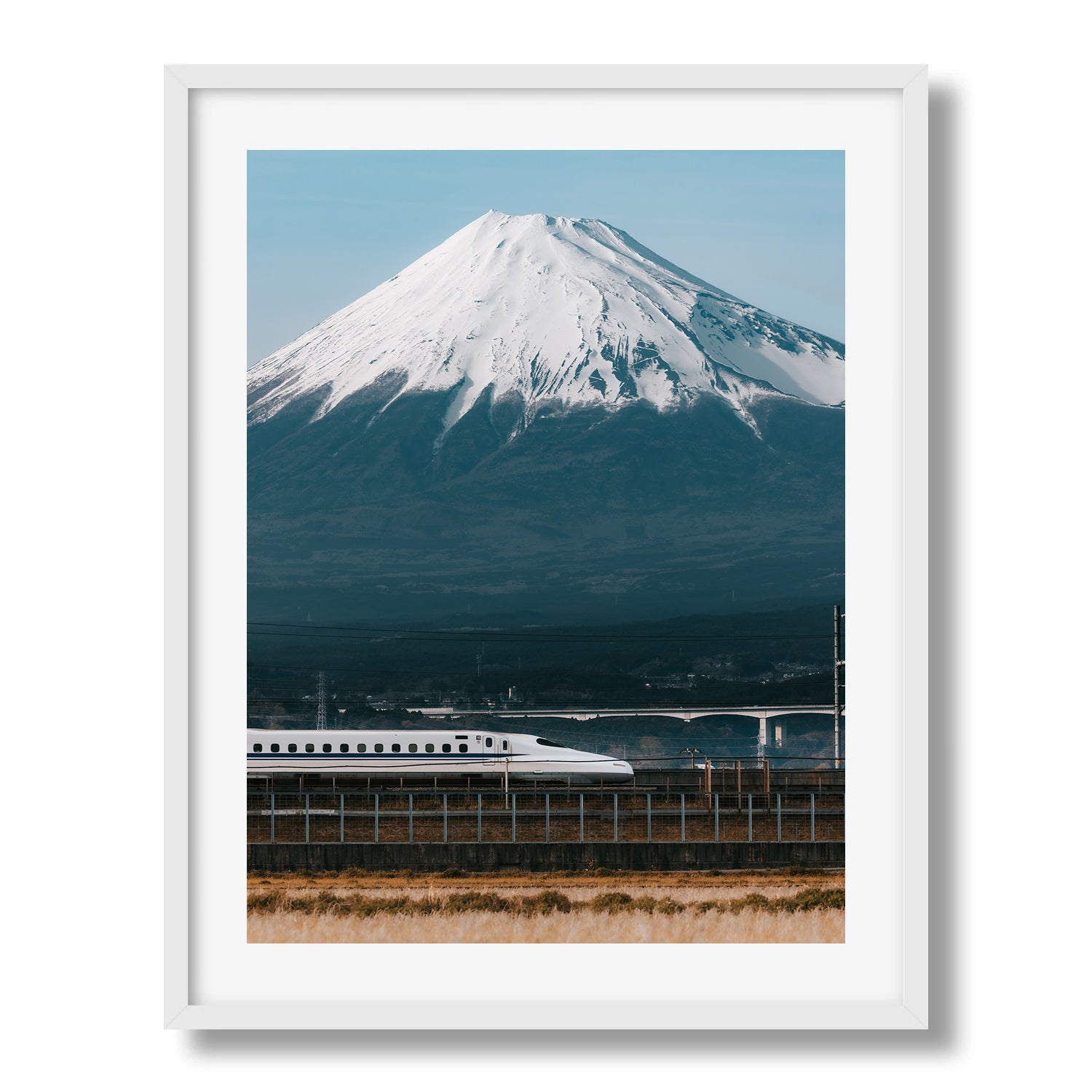 Mt Fuji Shinkansen II Framed Print - Framed Prints by Peter Yan Studio