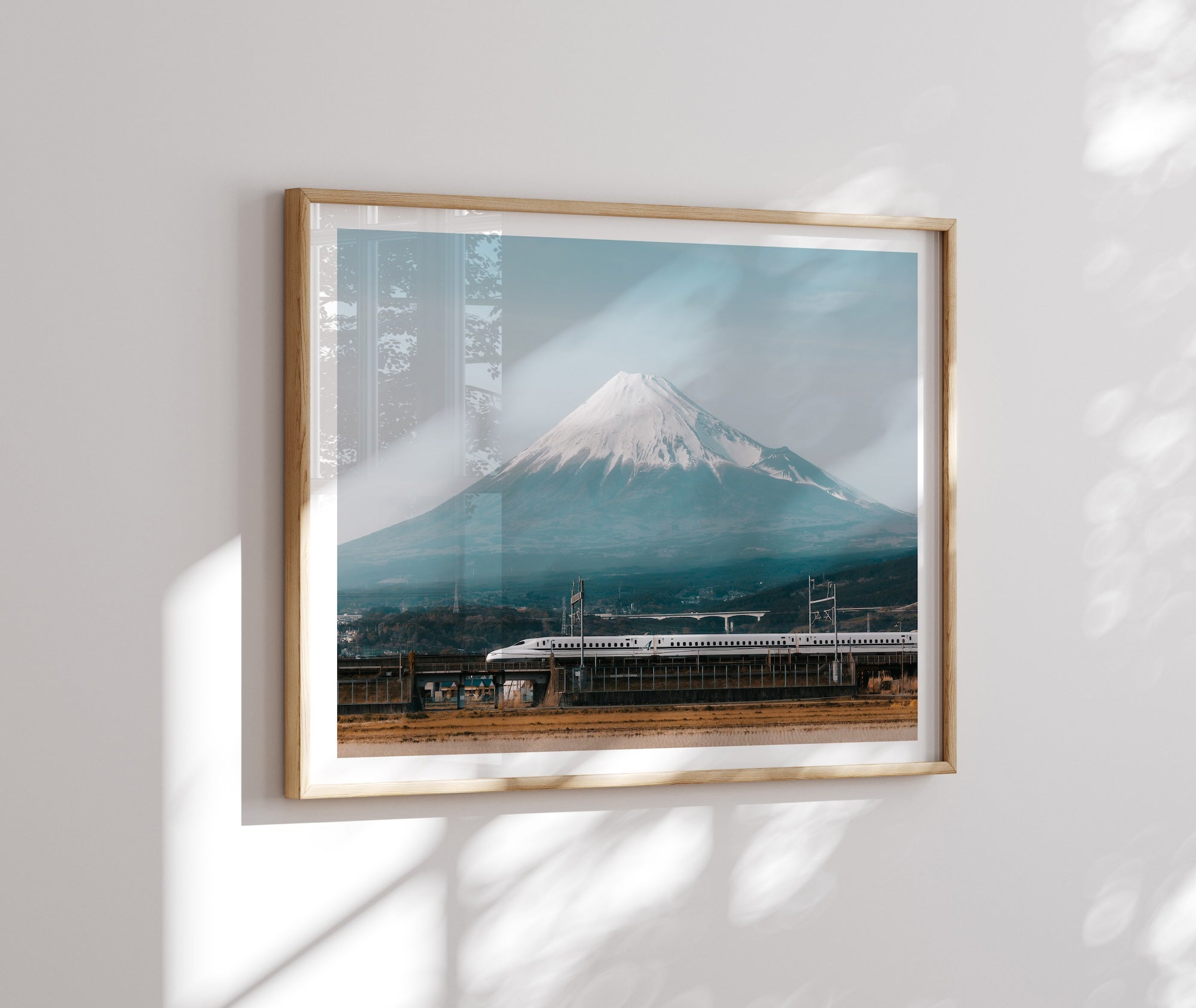 Mt Fuji Shinkansen - Peter Yan Studio Framed Photo Print Wall Art