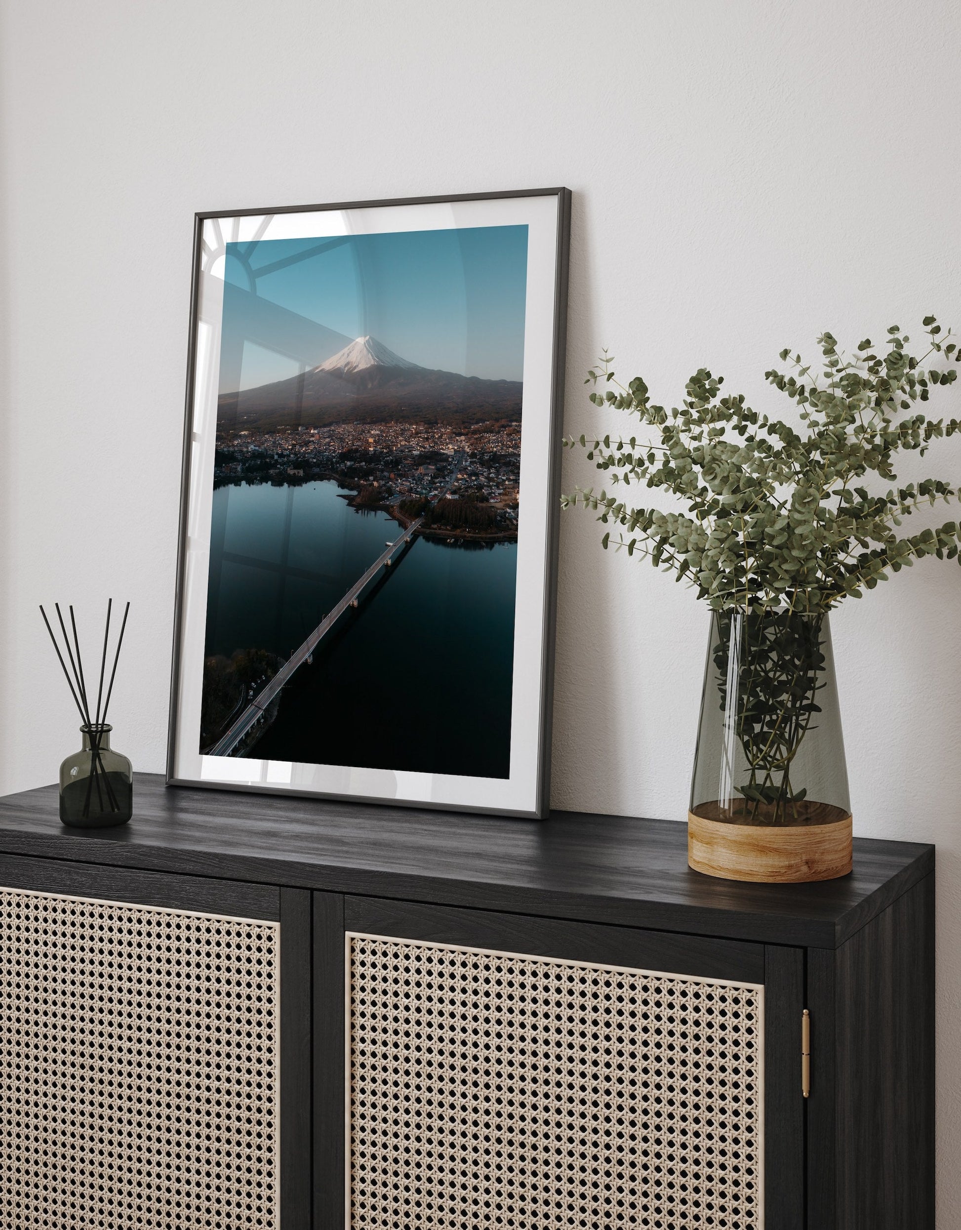 Mt Fuji Sunrise I Framed Print - Aerial by Peter Yan Studio