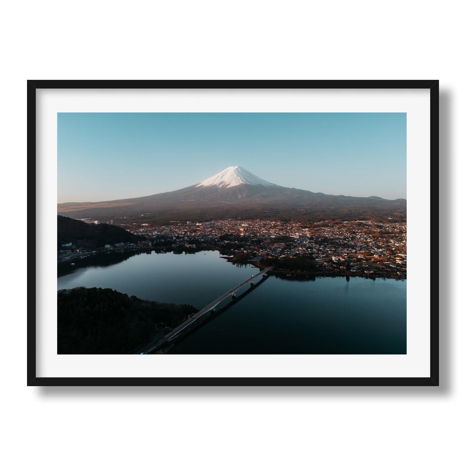 Mt Fuji Sunrise II Framed Print - Aerial by Peter Yan Studio